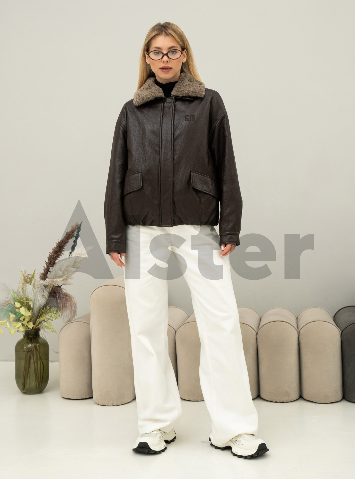 Куртка с эффектом кожи Vivilona 27108 Чёрный L (26VIV27108-03): фото - Alster.ua