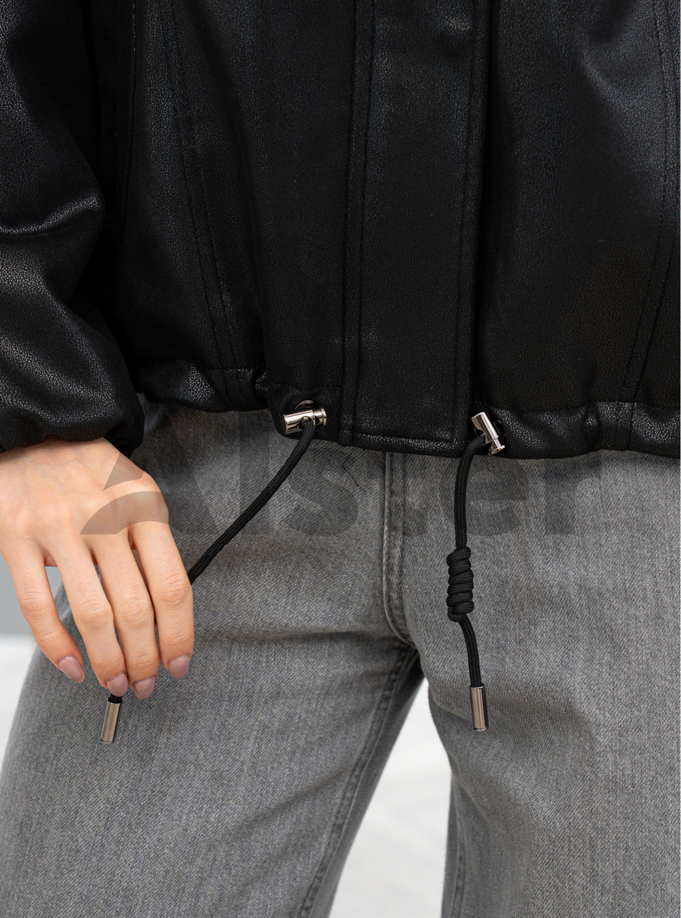 Женская демисезонная дубленка Vivilona 27135 Чёрный L (26VIV27135-07): фото - Alster.ua