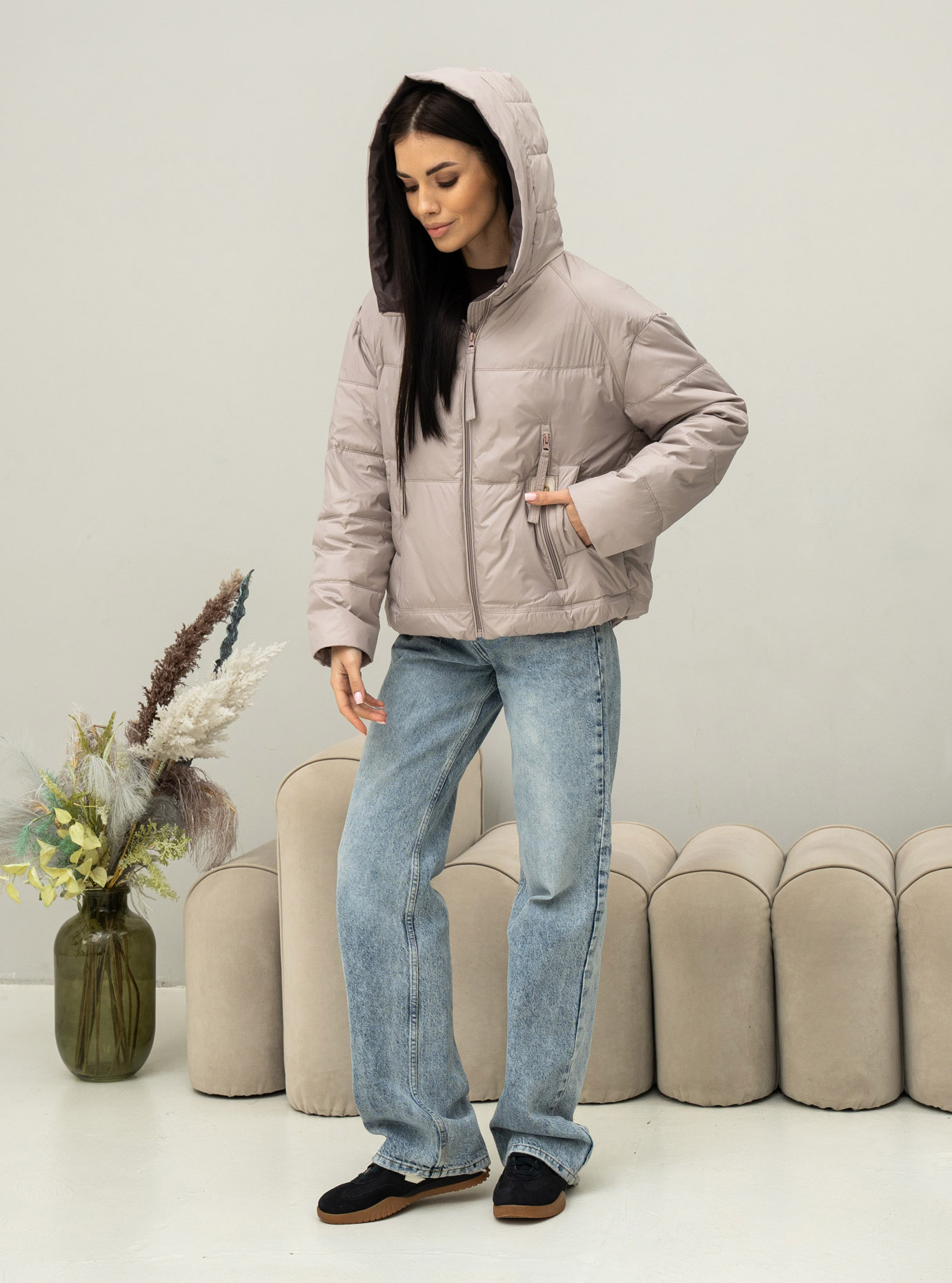 Демисезонная женская куртка Vivilona 2733 Светло-розовый M (26VIV2733-10): фото - Alster.ua