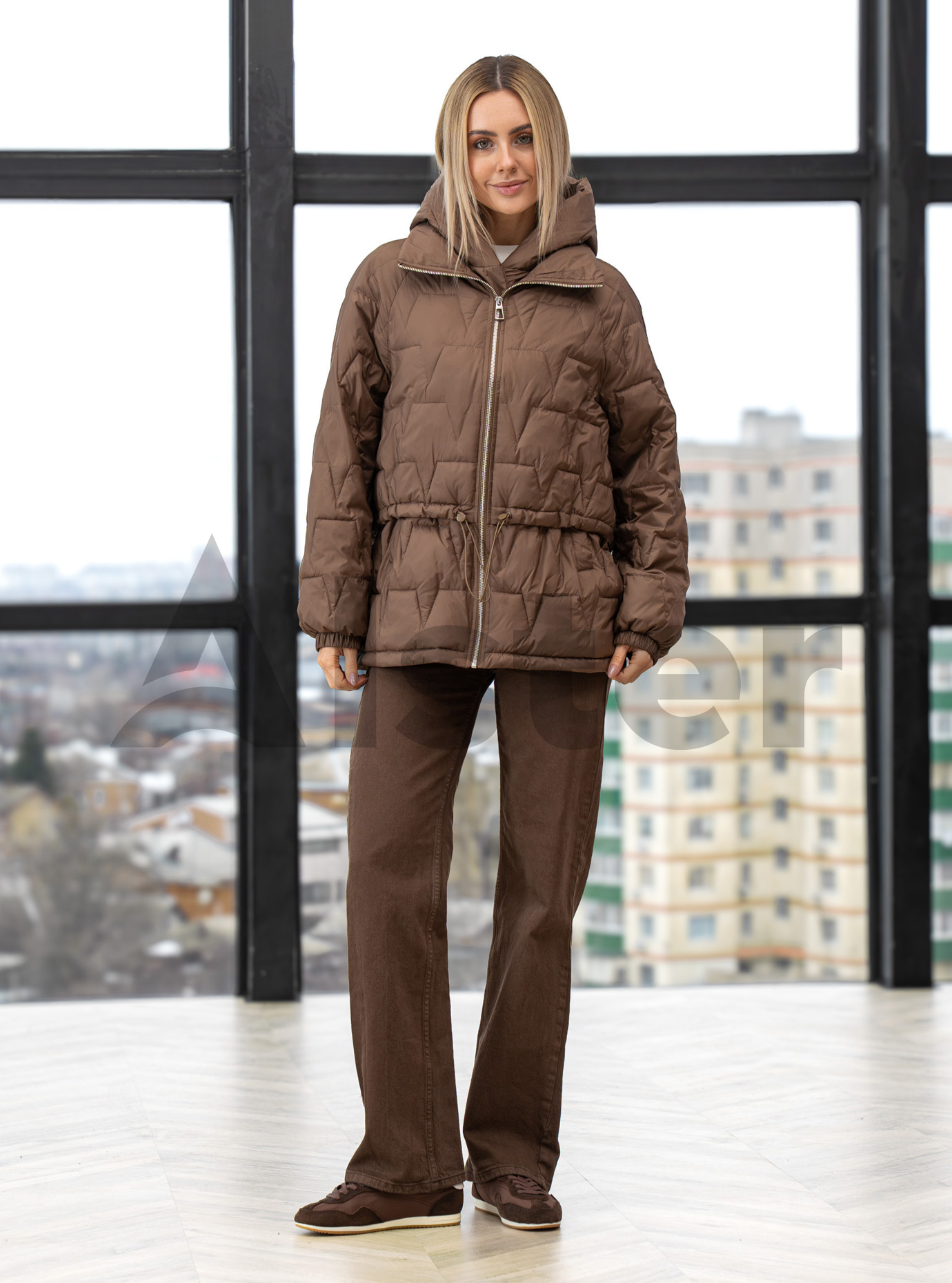 Демисезонная женская куртка Vivilona 2775 Коричневый M (26VIV2775-06): фото - Alster.ua