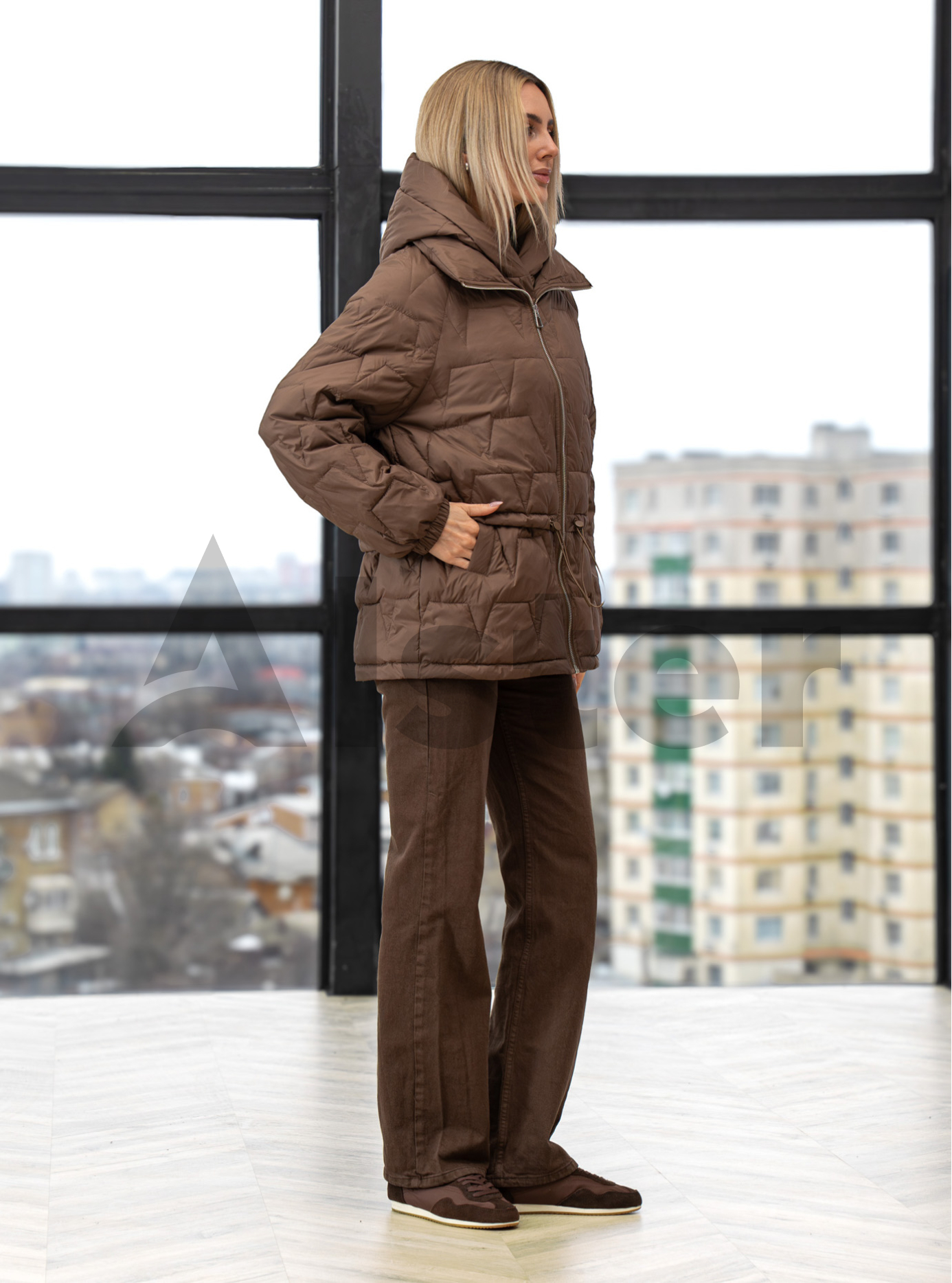 Демисезонная женская куртка Vivilona 2775 Коричневый M (26VIV2775-06): фото - Alster.ua