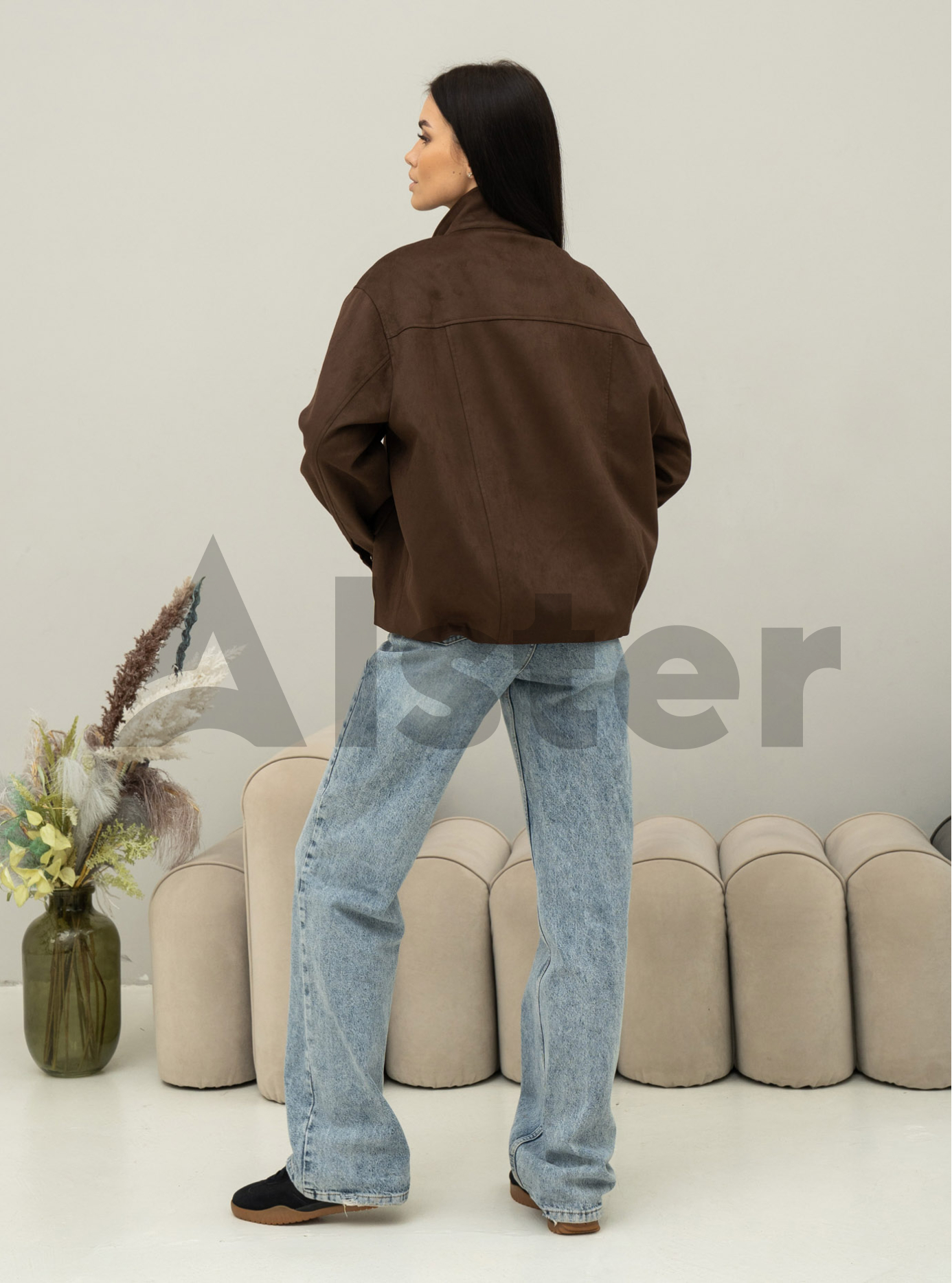 Куртка с эффектом замши Vo-Tarun 27VOT-907 Баклажан M (27VOT-907-08): фото - Alster.ua