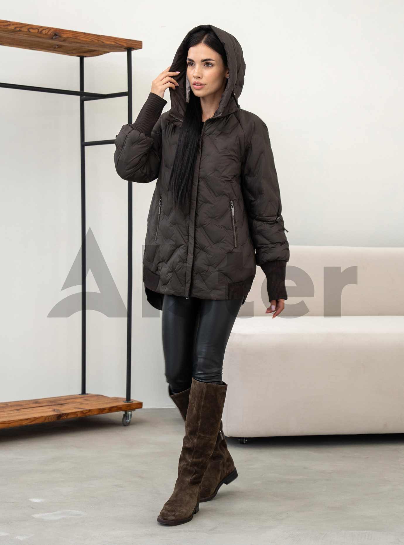 Жіноча демісезонна куртка Symonder 736 Шоколадний 2XL (26CR-736-04): фото - Alster.ua