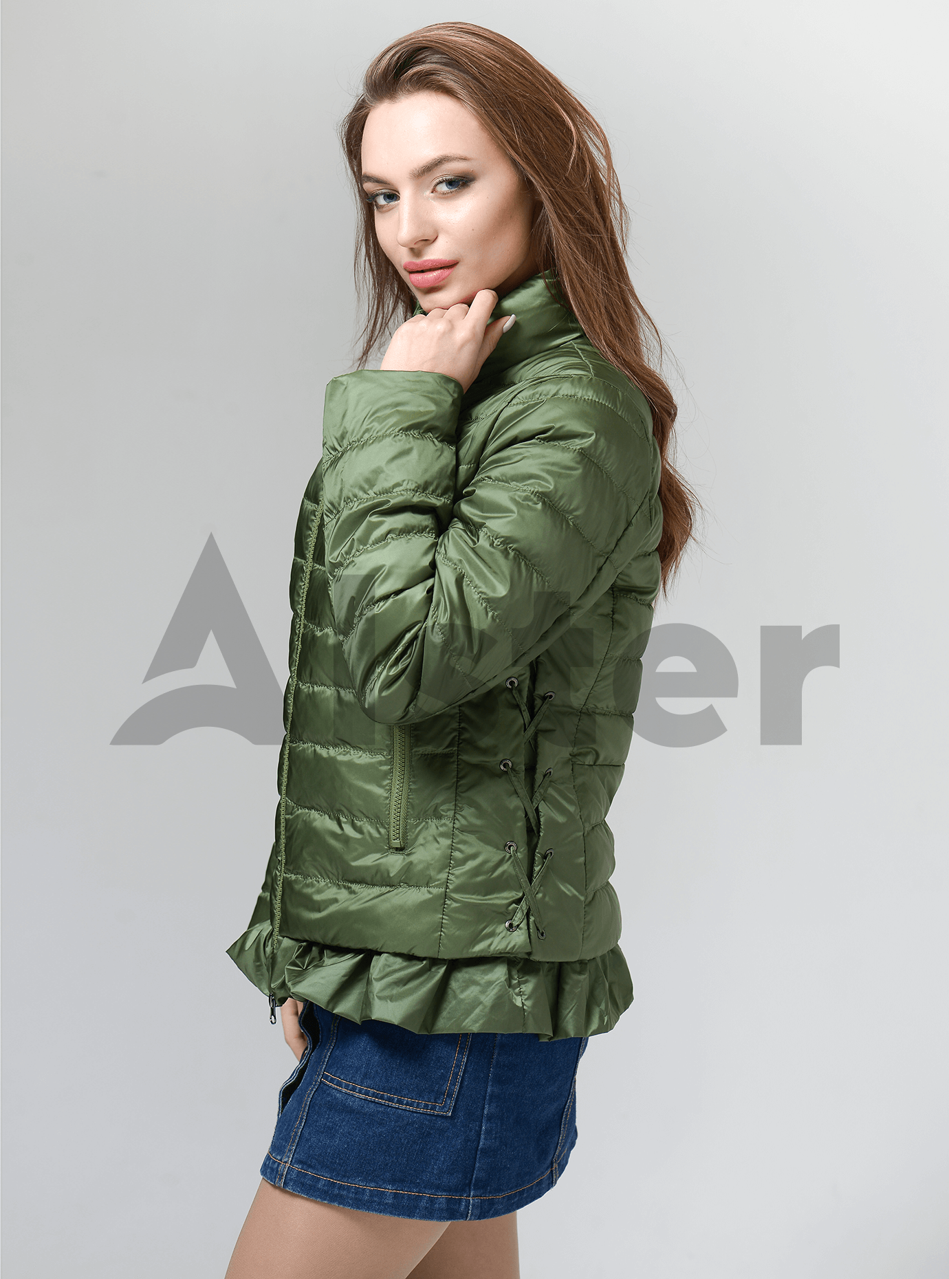 Куртка женская демисезонная короткая стёганная Голубой XL (02-CD18005): фото - Alster.ua