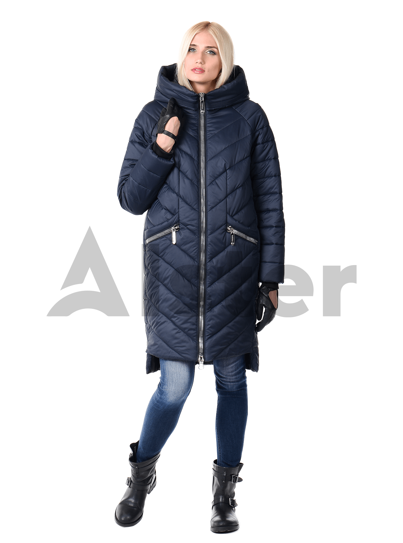 Женская зимняя куртка Синий 42 (02-KT190533): фото - Alster.ua