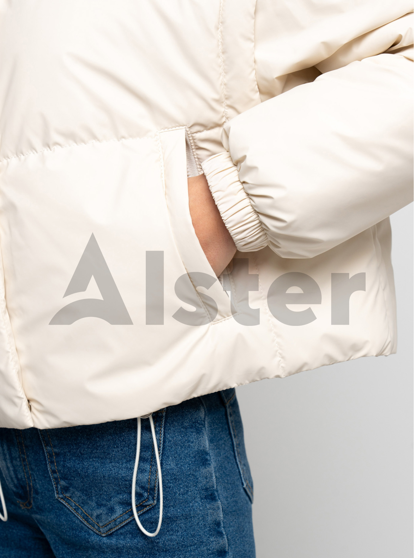 Короткая женская куртка-жилет 591 весна/осень Молочный 46 (KTL591(5)-04): фото - Alster.ua