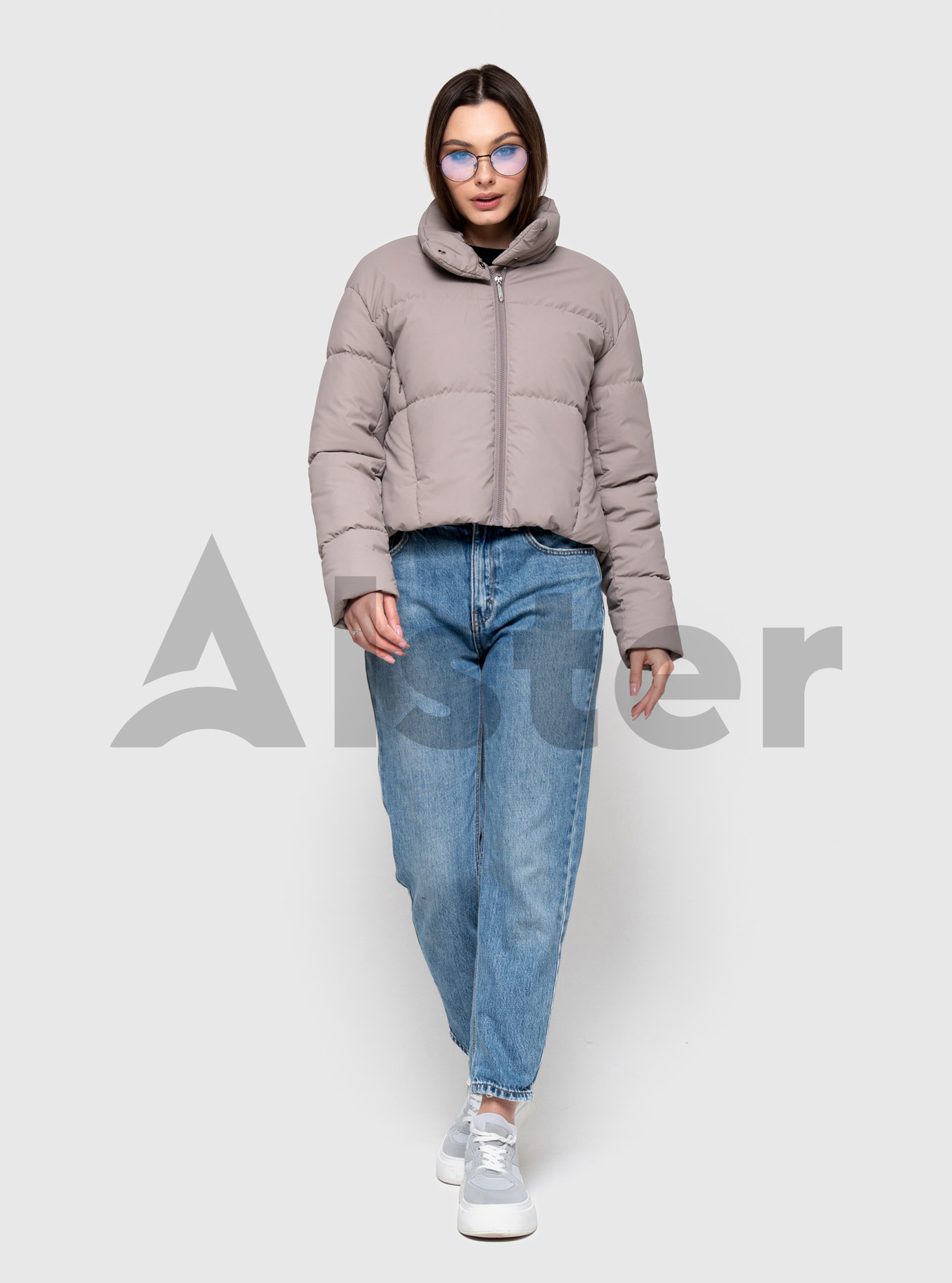 Короткая демисезонная женская куртка 545 Серо-коричневый 40 (KTL545(6)-13): фото - Alster.ua