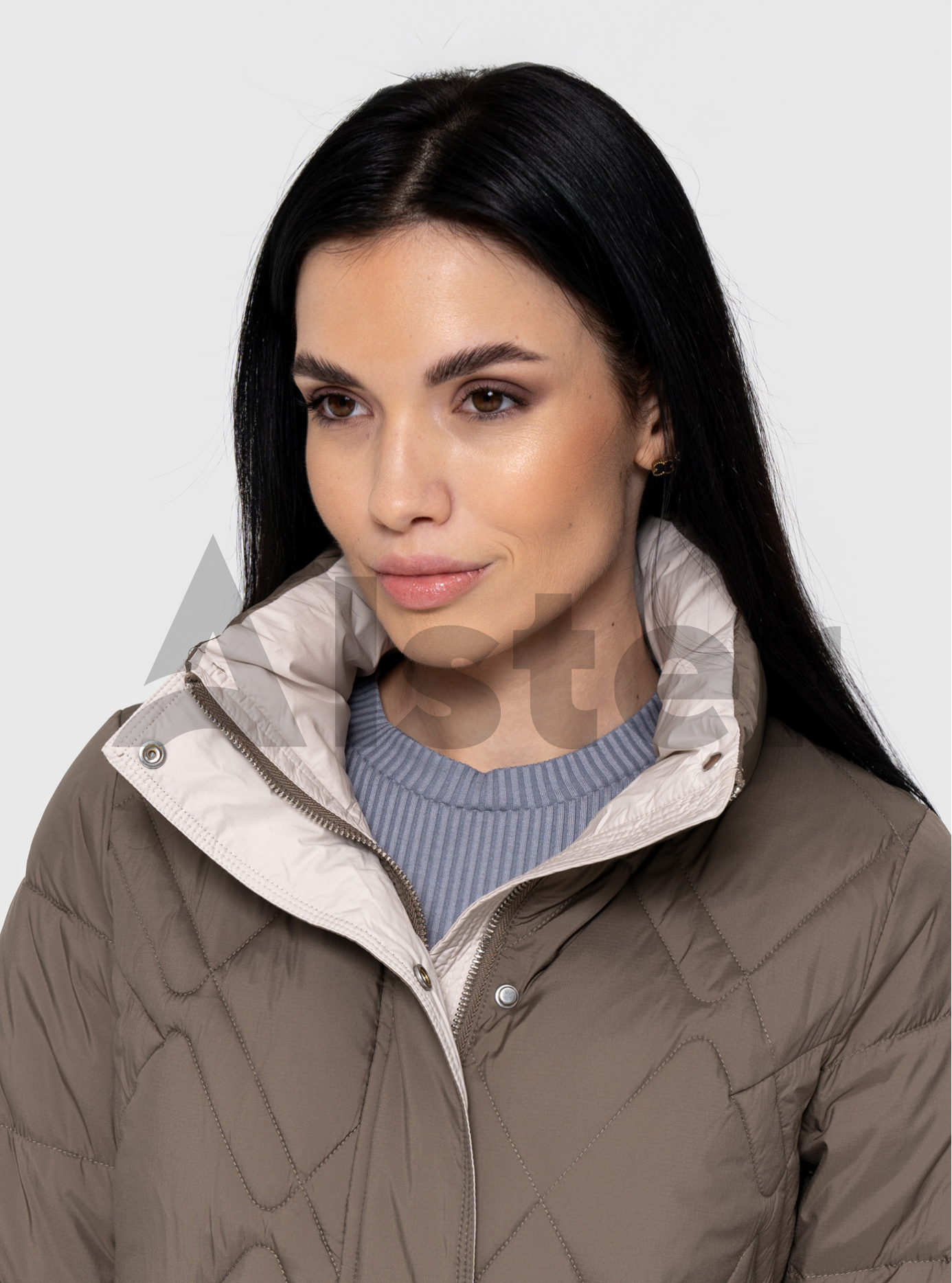 Демисезонная женская куртка Vivilona 2601 Оливковый 2XL (V2601-19): фото - Alster.ua