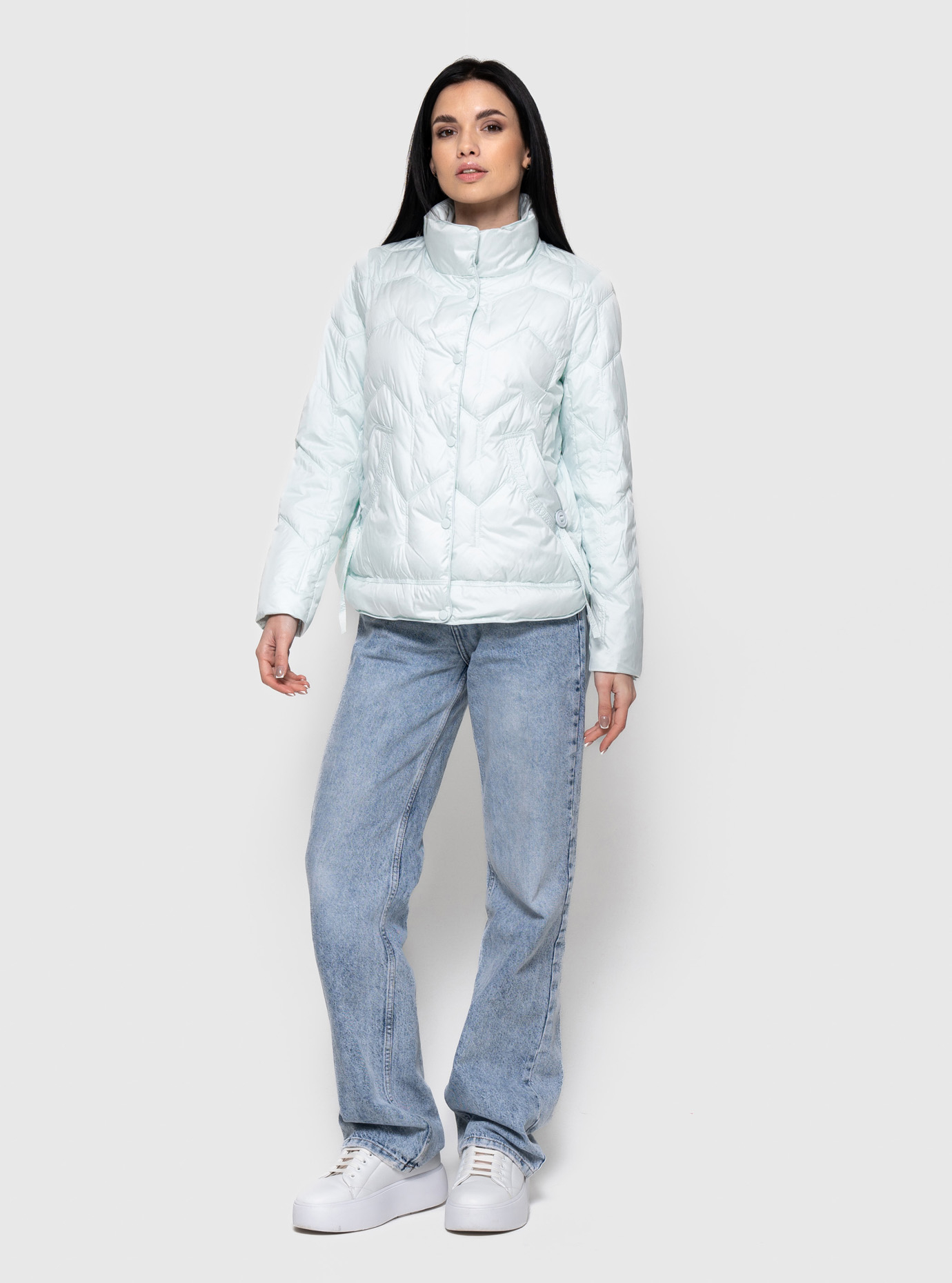 Короткая демисезонная женская куртка Vivilona 2606 Ментол S (V2606-05): фото - Alster.ua