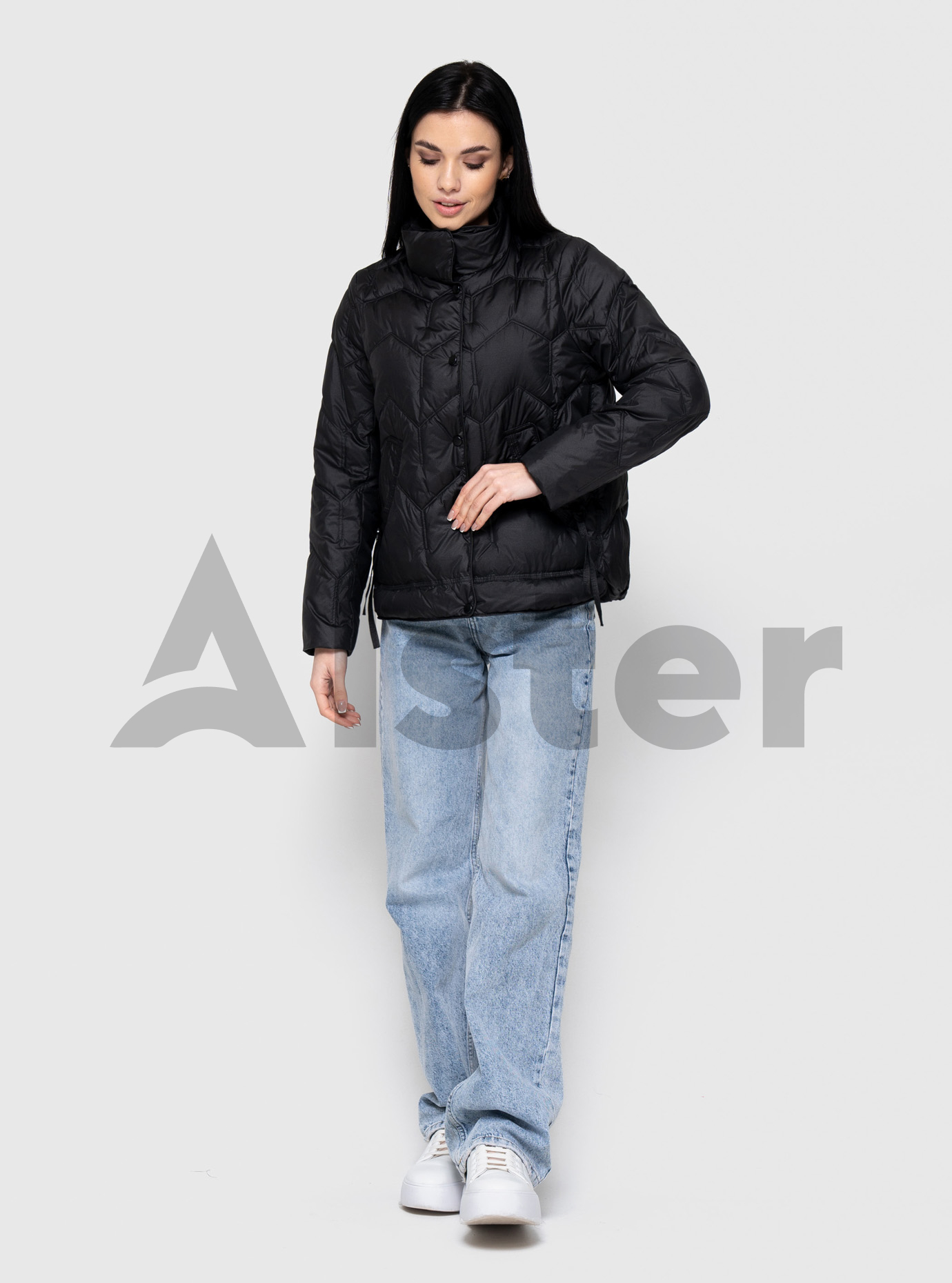 Короткая демисезонная женская куртка Vivilona 2606 Чёрный M (V2606-02): фото - Alster.ua