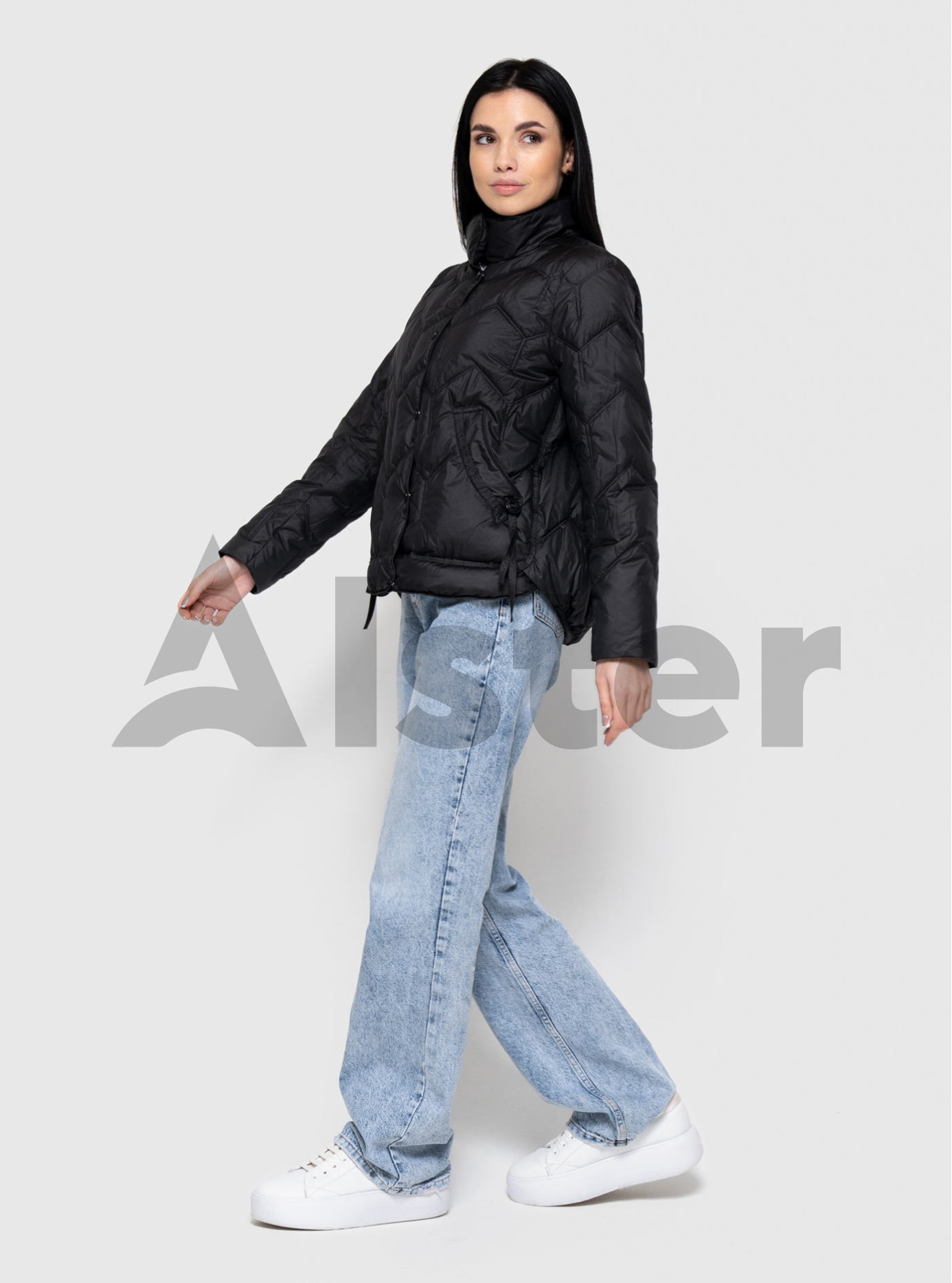 Короткая демисезонная женская куртка Vivilona 2606 Чёрный M (V2606-02): фото - Alster.ua