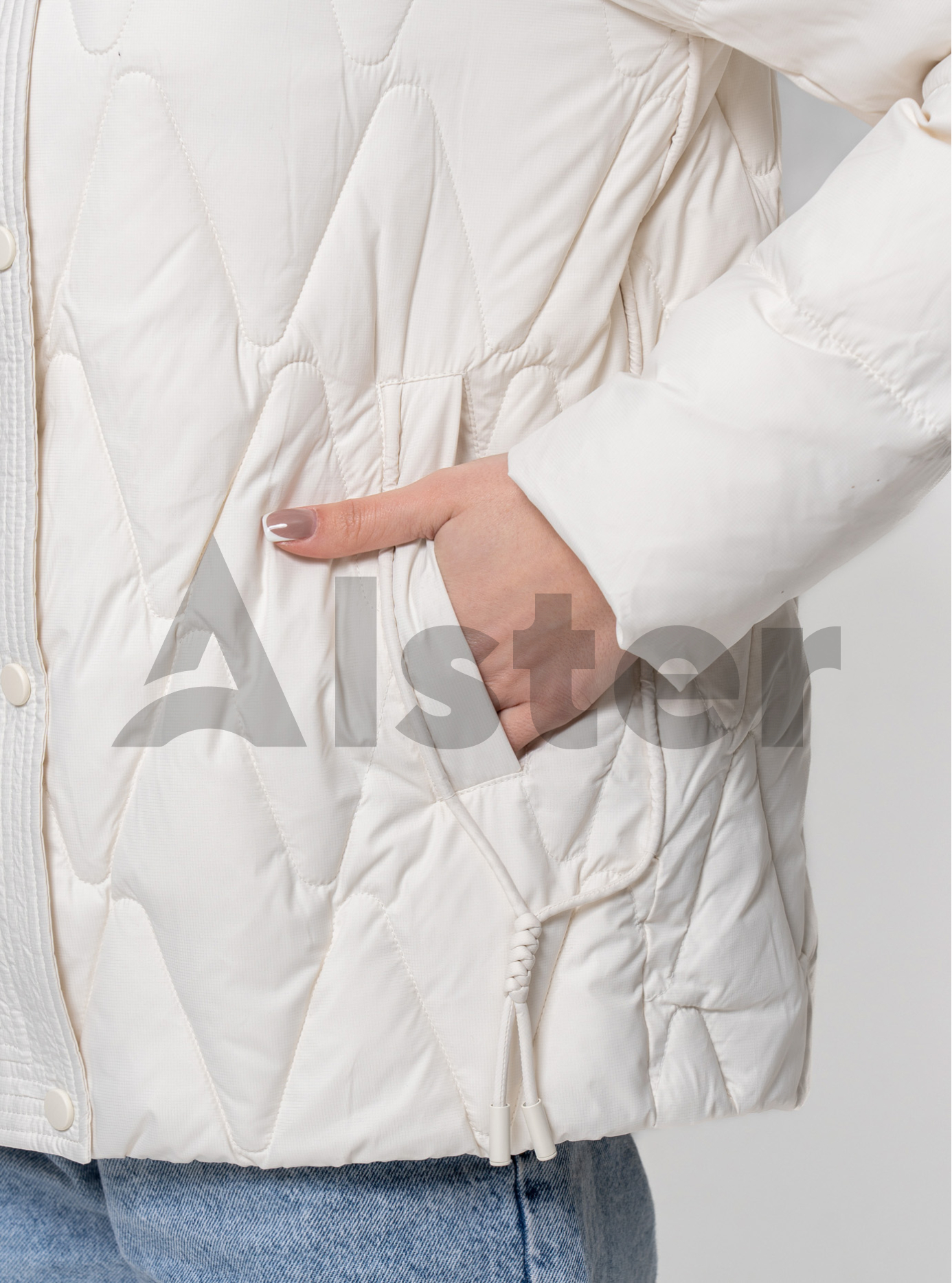 Демисезонная женская куртка Vivilona 2635 Молоко XL (V2635-27): фото - Alster.ua