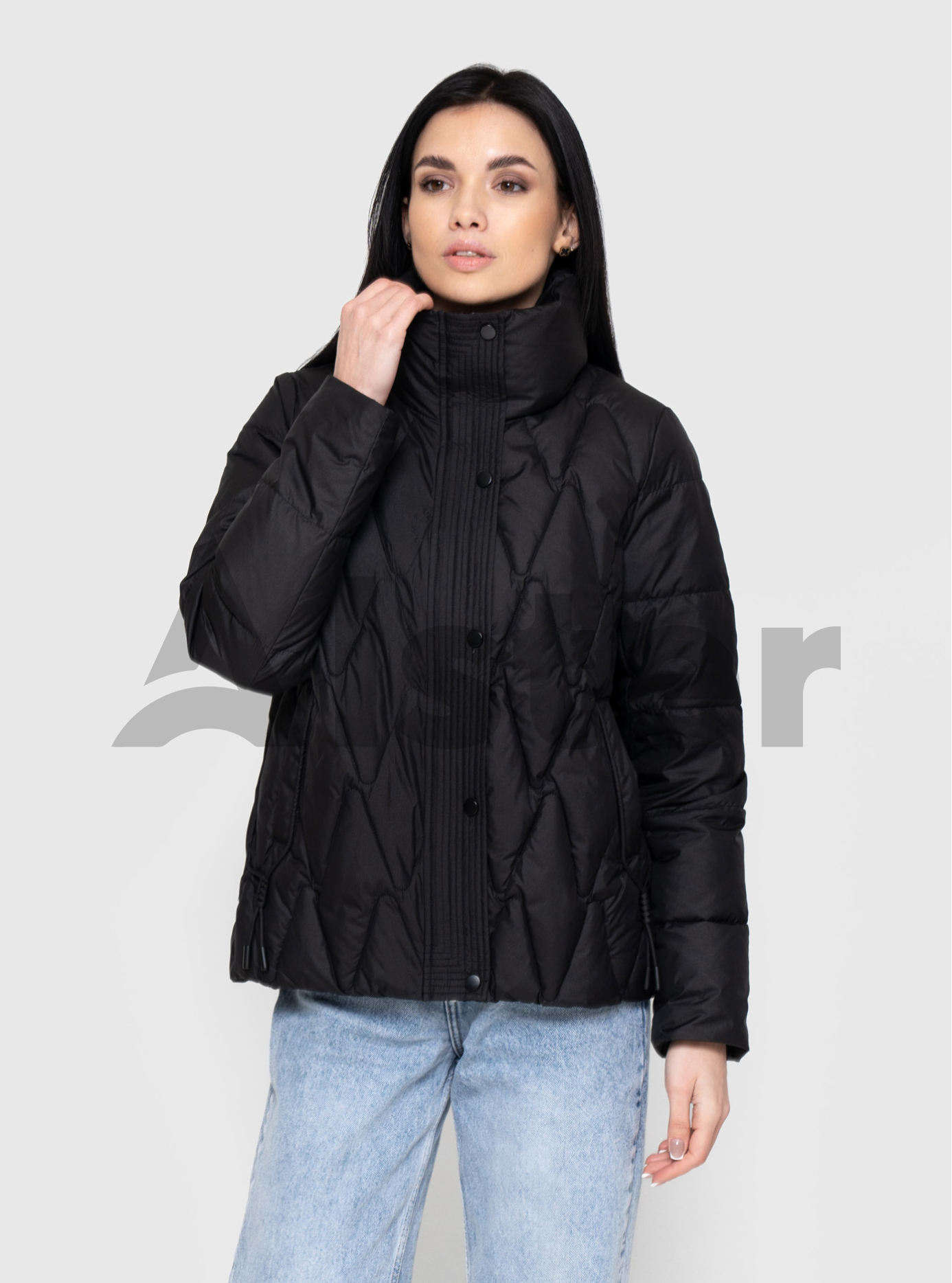 Демисезонная женская куртка Vivilona 2635 Чёрный XL (V2635-23): фото - Alster.ua