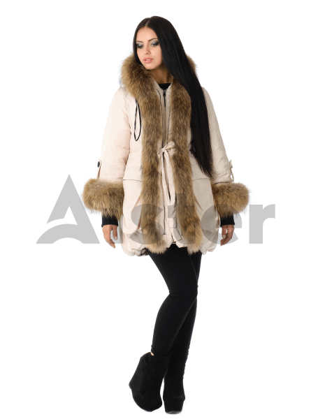 Женская зимняя куртка с мехом енота Женская зимняя куртка с мехом енота