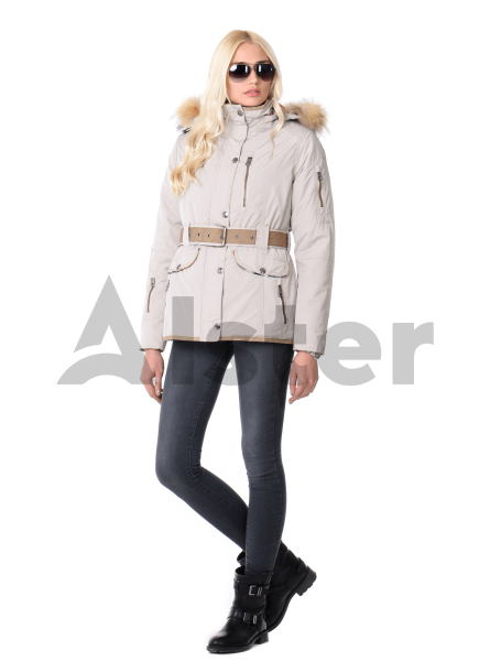 Куртка зимняя женская мех енот