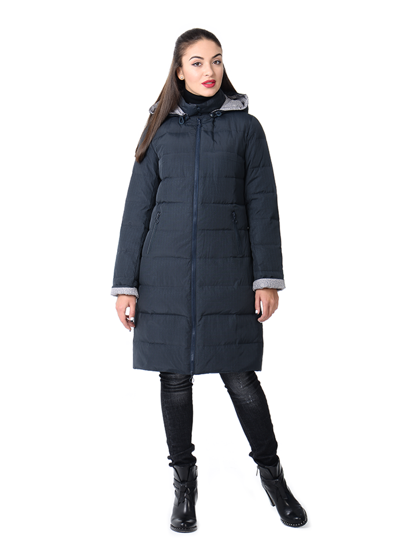 Пуховик зимний с капюшоном и рисунком на спине Тёмно-синий 2XL (03-P19030): фото - Alster.ua Пуховик зимний с капюшоном и рисунком на спине Тёмно-синий 2XL (03-P19030): фото - Alster.ua