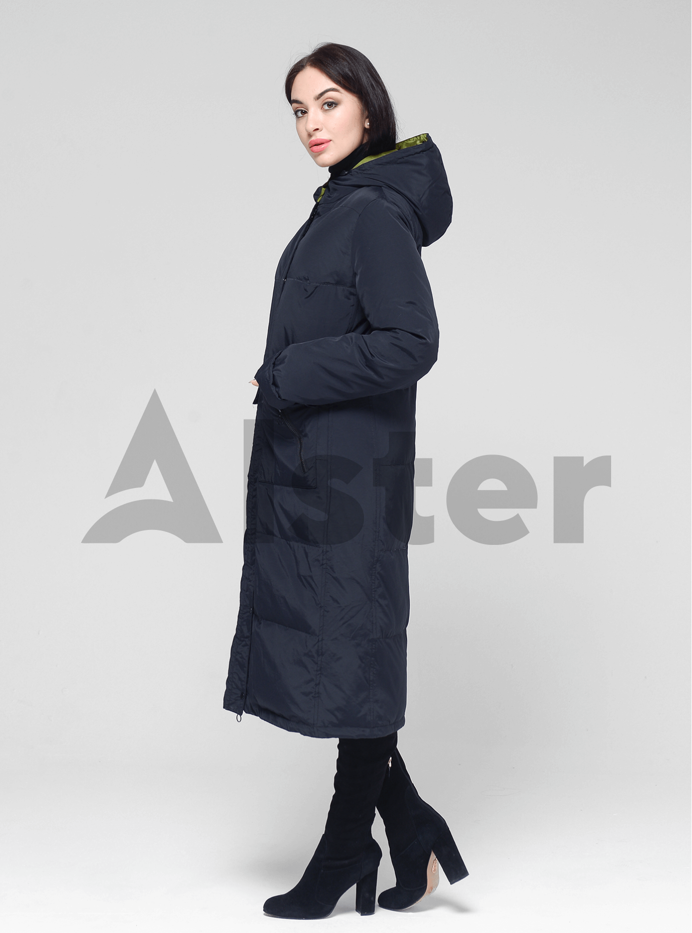 Пуховик женский зимний длинный Чёрный M (04-CC19029): фото - Alster.ua