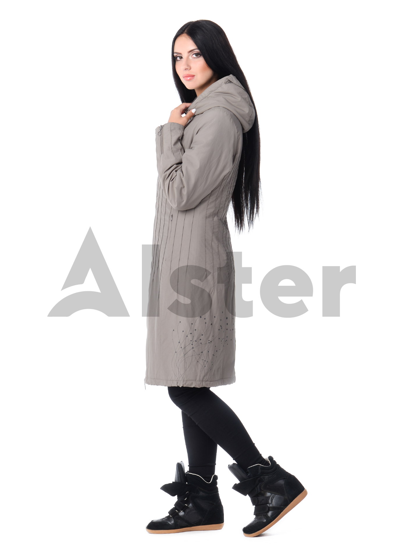 Плащ демисезонный длинный с капюшоном Серый 3XL (03-P19003): фото - Alster.ua