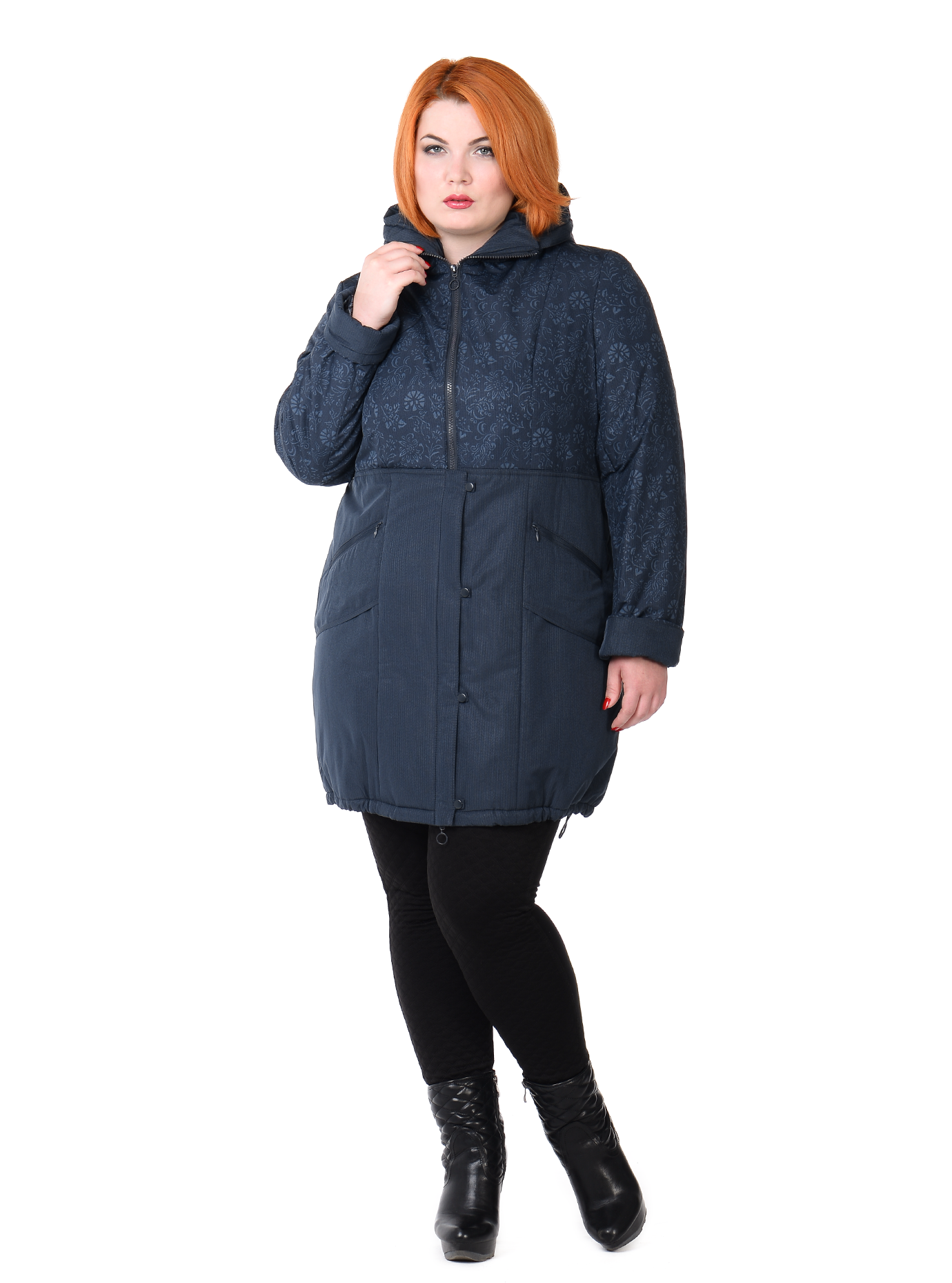 Куртка демисезонная средней длины с капюшоном Тёмно-синий S (03-P19044): фото - Alster.ua Куртка демисезонная средней длины с капюшоном Тёмно-синий S (03-P19044): фото - Alster.ua