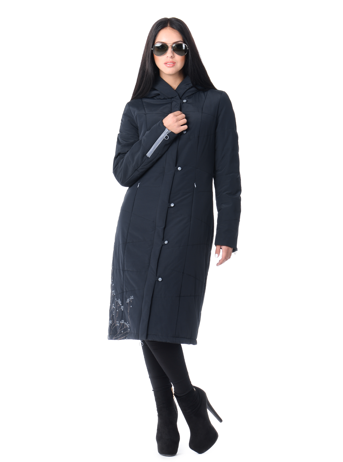 Плащ демисезонный женский с капюшоном Тёмно-синий S (03-P19040): фото - Alster.ua Плащ демисезонный женский с капюшоном Тёмно-синий S (03-P19040): фото - Alster.ua