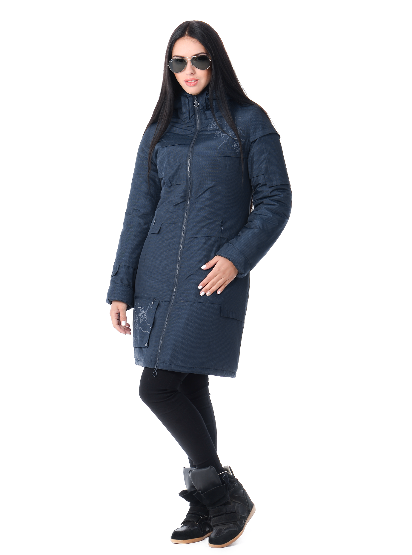 Плащ демисезонный с рисунком Тёмно-синий XL (04-CC19113): фото - Alster.ua Плащ демисезонный с рисунком Тёмно-синий XL (04-CC19113): фото - Alster.ua