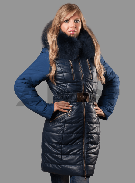 Куртка женская зимняя с мехом енота Куртка женская зимняя с мехом енота