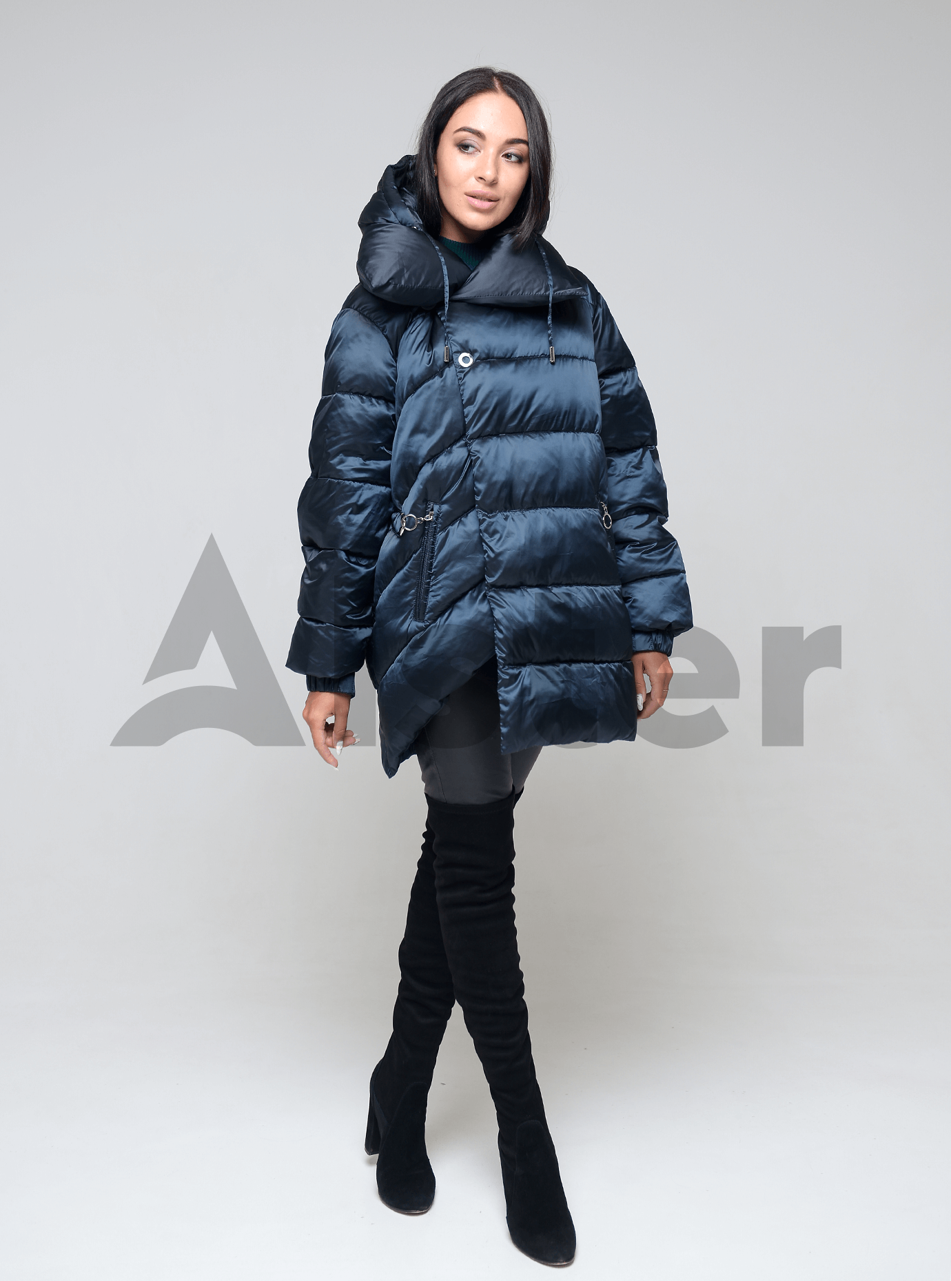 Куртка зимняя оверсайз Тёмно-синий L (01-RR16060): фото - Alster.ua