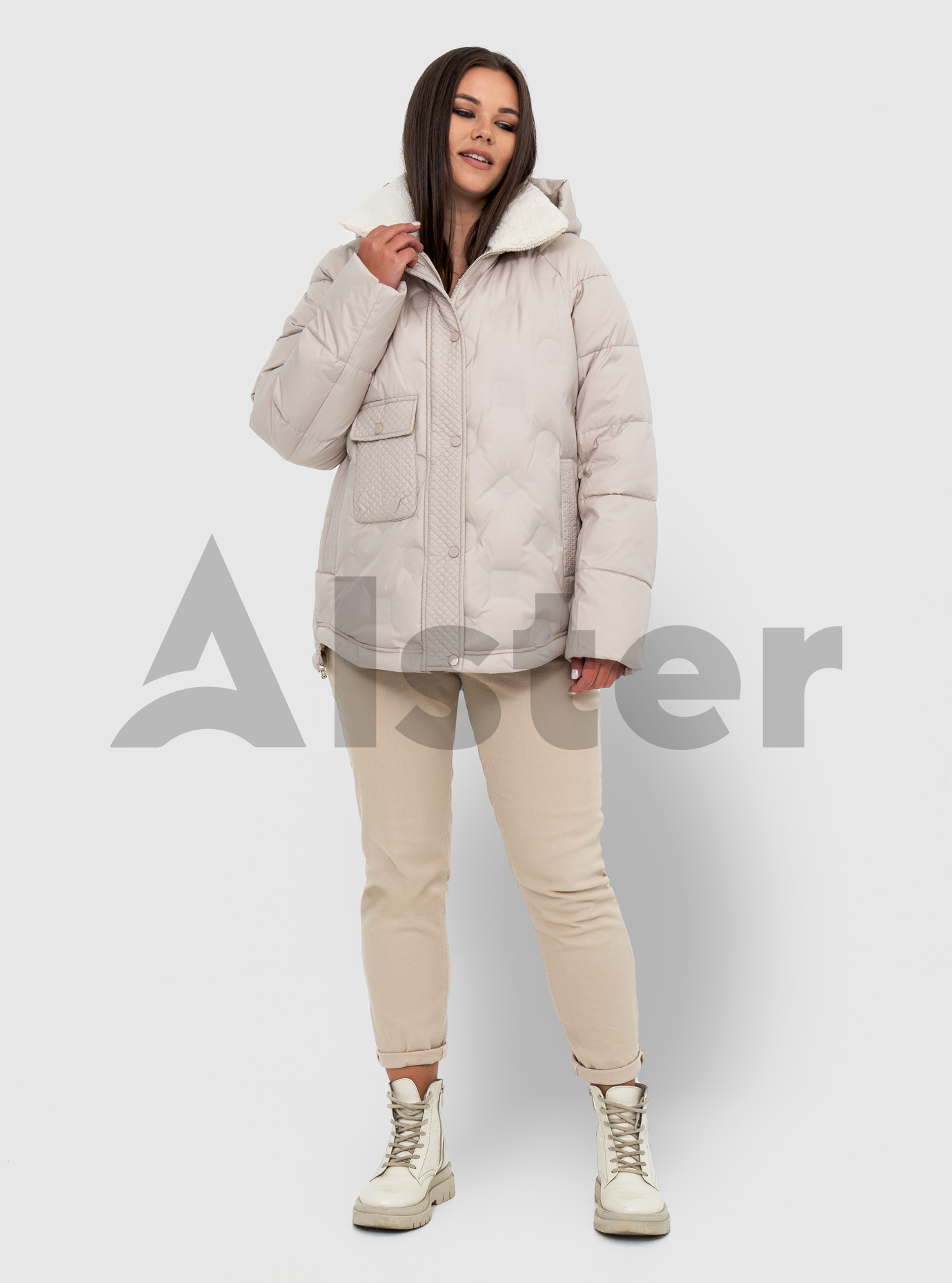 Зимняя короткая женская куртка MeTioTik 2307 Молоко 46 (MT2307-15): фото - Alster.ua