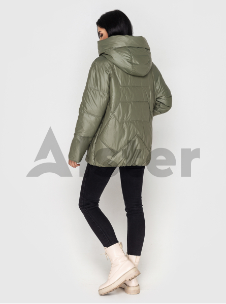 Короткая зимняя женская куртка 2506 с экомехом