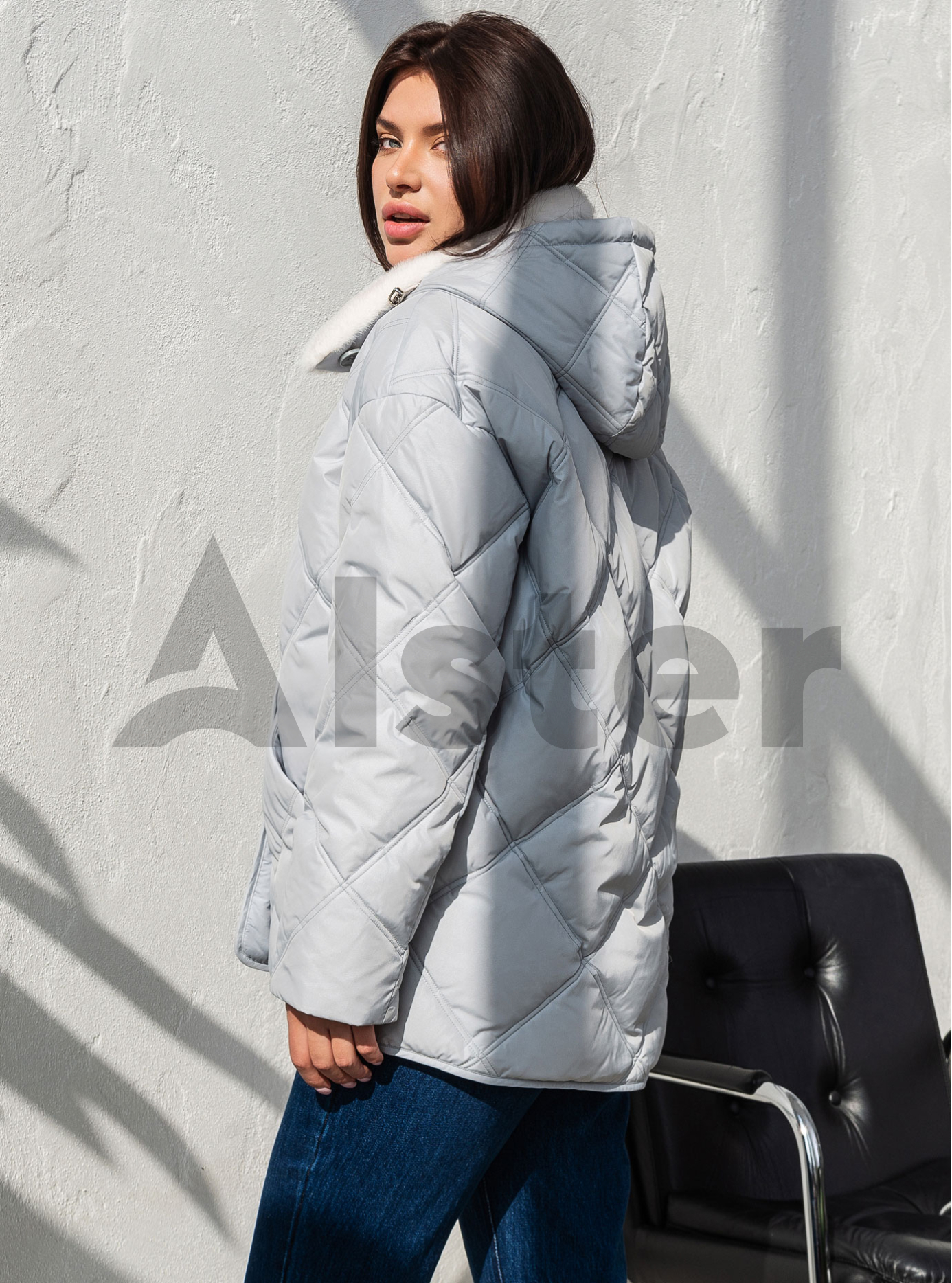 Короткая женская куртка 72323 Baiytbuy Серо-синий 48 (BB72323-15): фото - Alster.ua