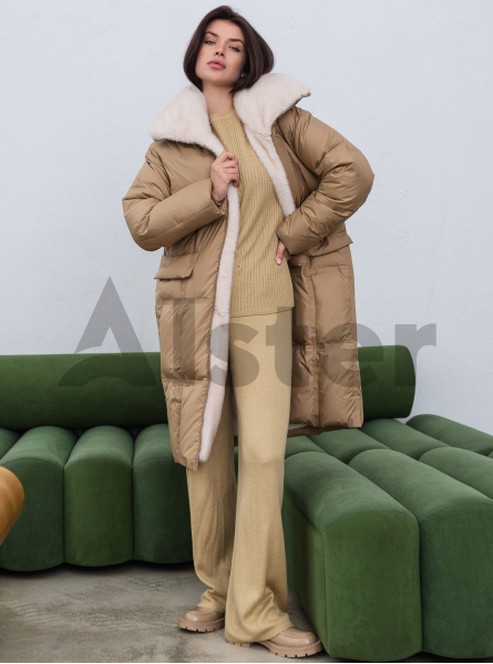 Зимнее женское пальто 73517 с экомехом