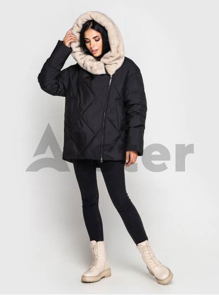 Женская короткая куртка 78011 с экомехом