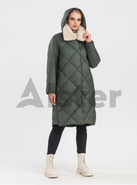 Зимний стеганый женский пуховик 2278