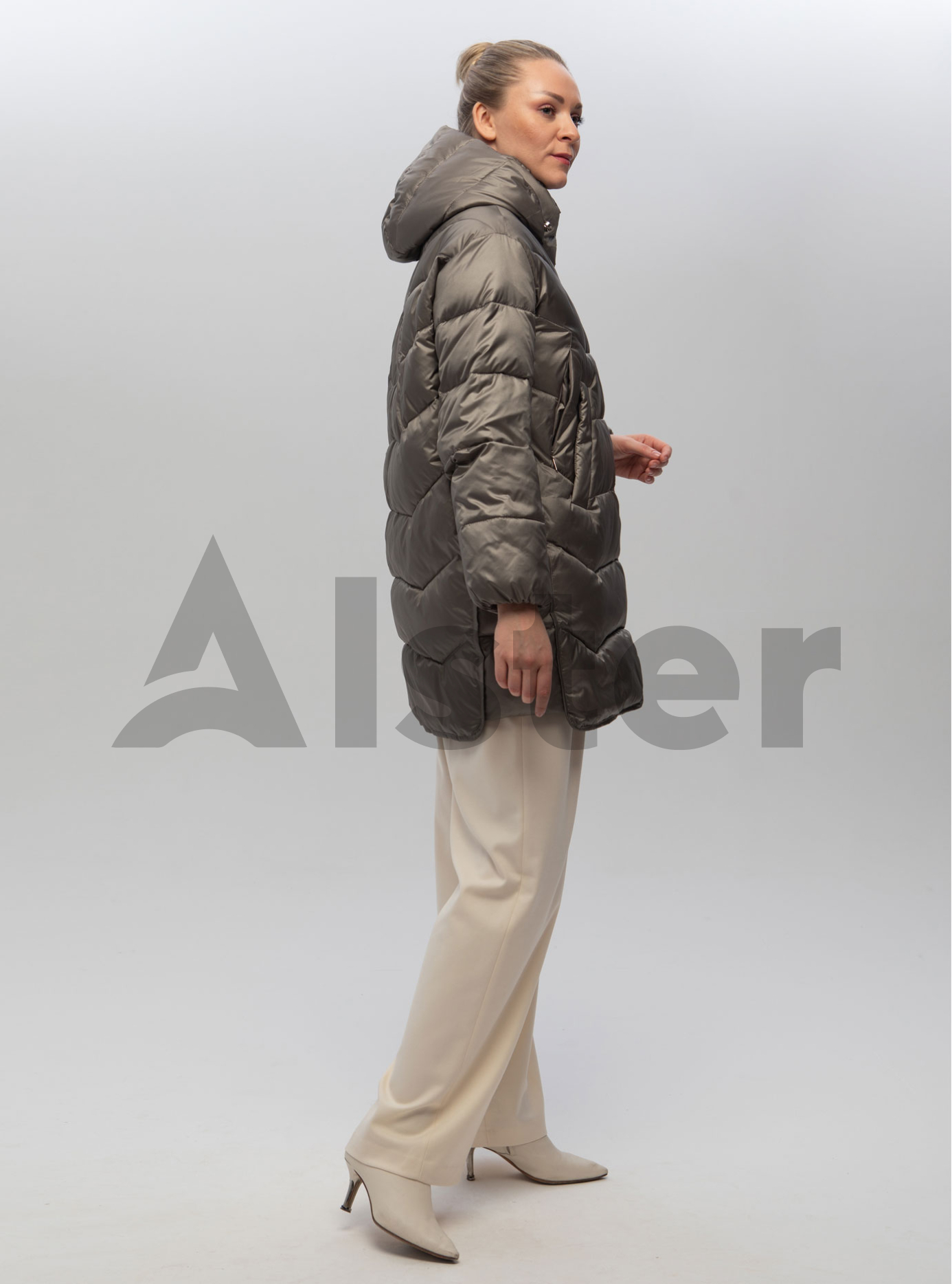 Удлиненная женская зимняя куртка 2339 Оливковый 52 (BTF2339-06): фото - Alster.ua