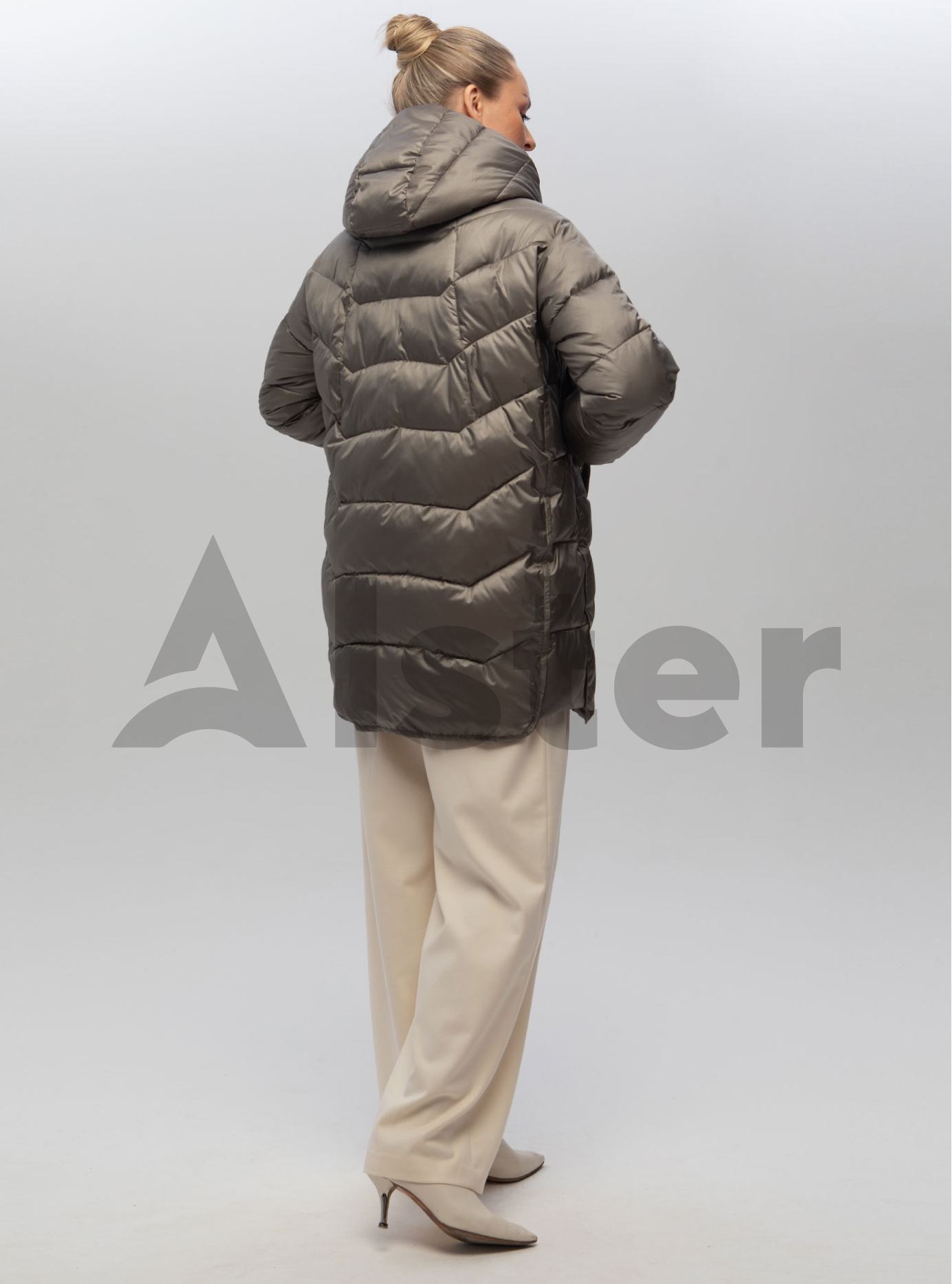 Удлиненная женская зимняя куртка 2339 Оливковый 52 (BTF2339-06): фото - Alster.ua