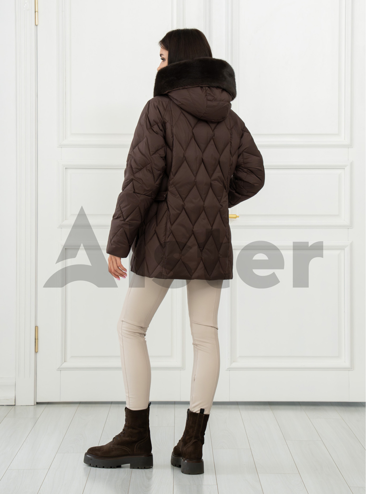 Женский пуховик Batter Flei 25BTF2422 Шоколадный 44 (25BTF2422-07): фото - Alster.ua