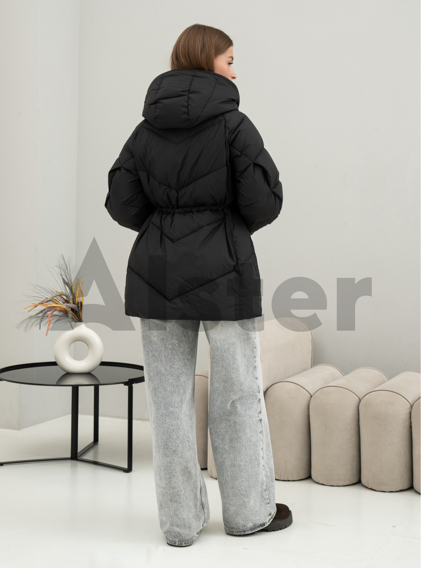 Женский пуховик средней длины Batter Flei 2566 Чёрный 42 (25BTF2566-05): фото - Alster.ua