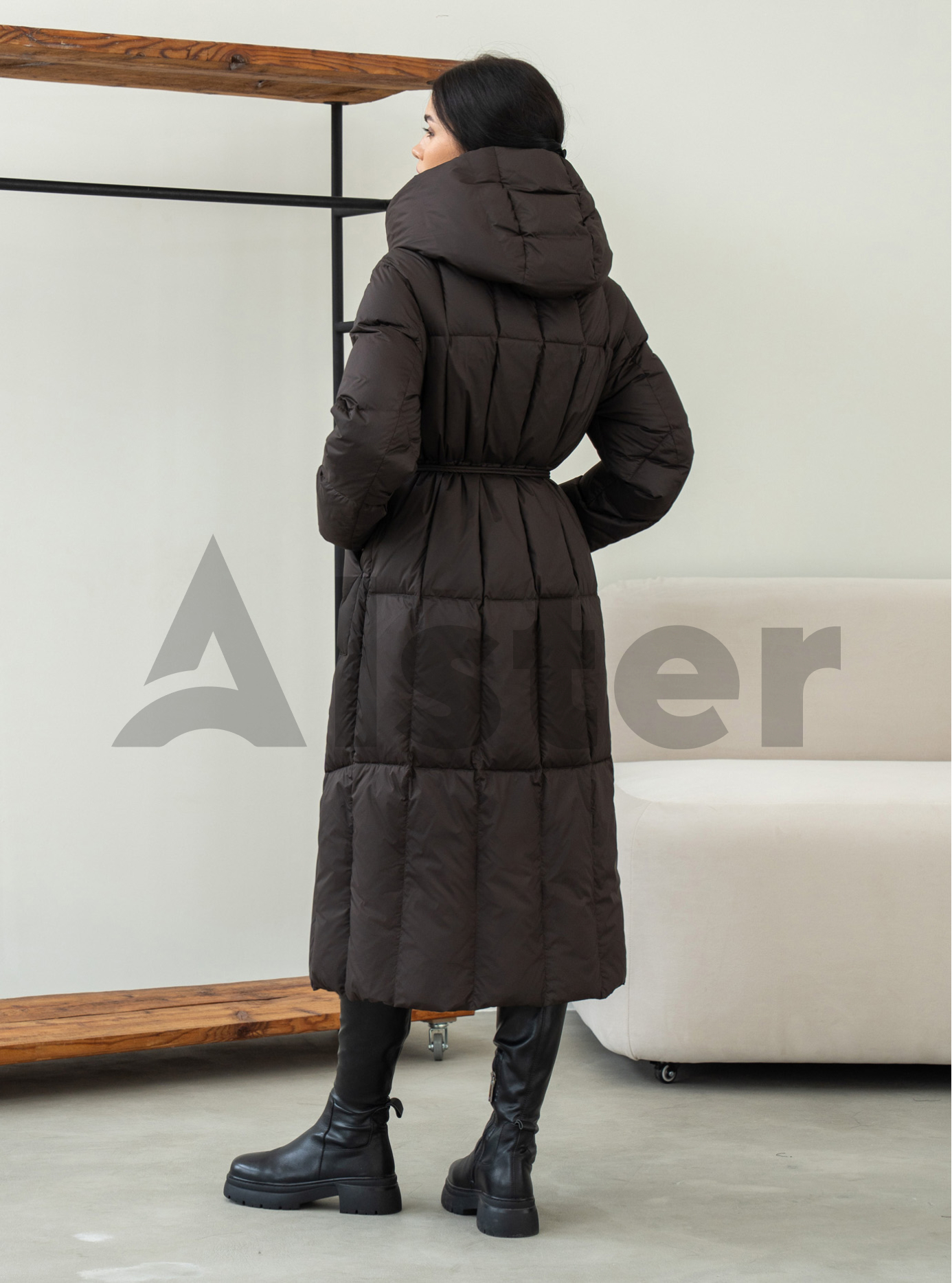 Довгий пуховик жіночий Batter Flei 2572 Чорний 46 (26BTF2572-07): фото - Alster.ua
