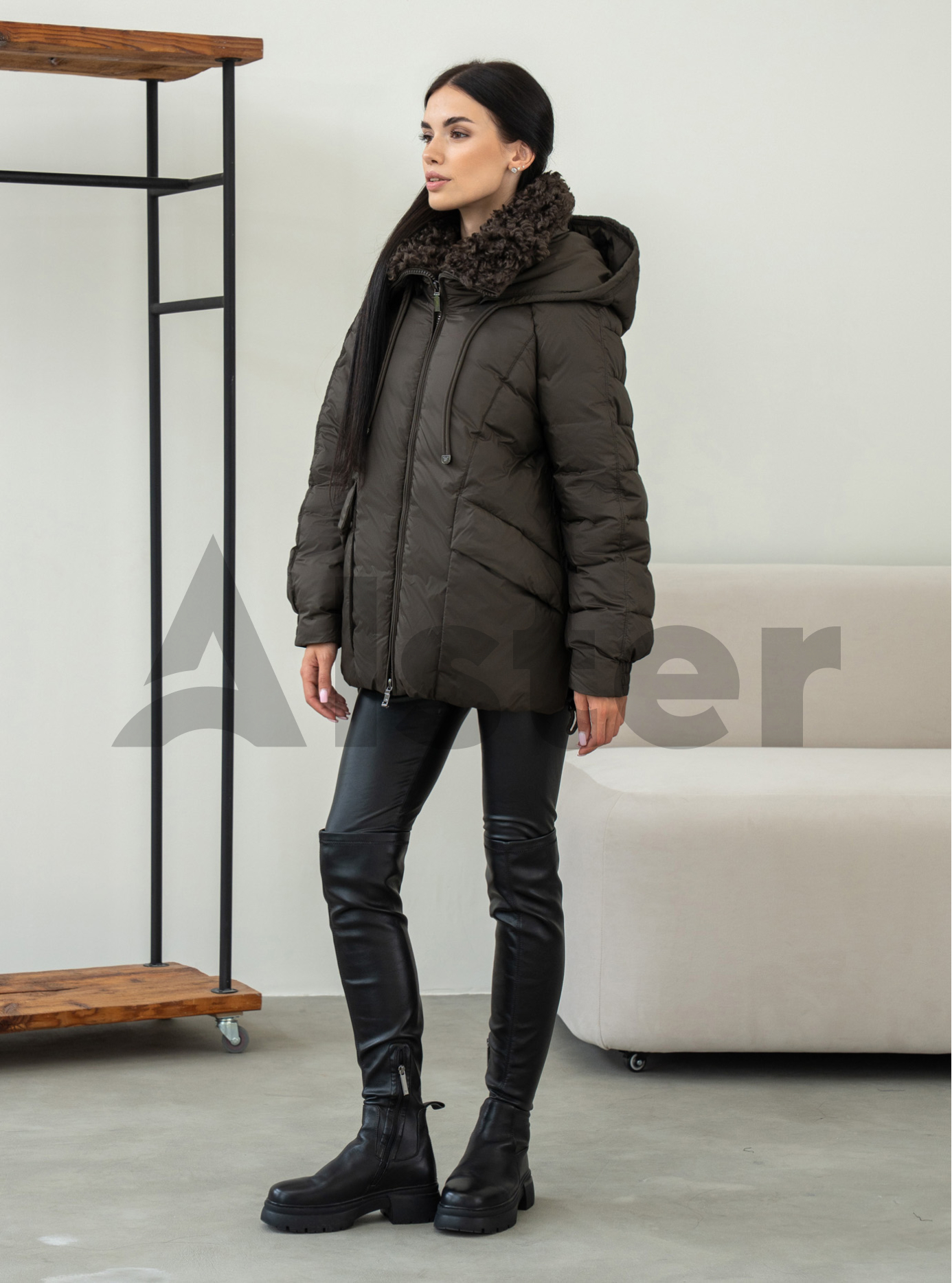 Зимова куртка з хутром Batter Flei 2610 Малахіт 42 (26BTF2610-11): фото - Alster.ua