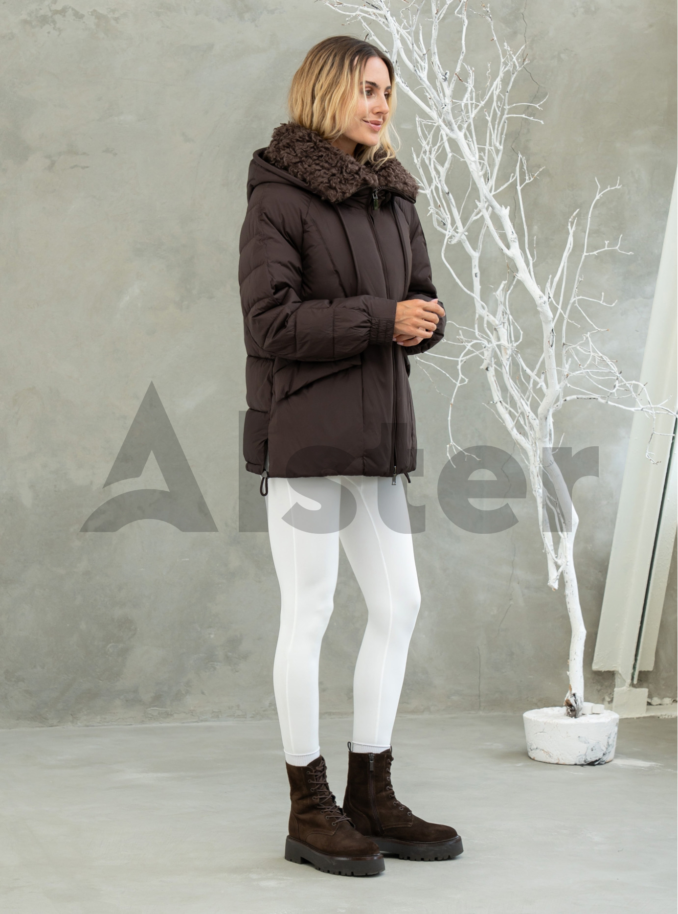 Зимова куртка з хутром Batter Flei 2610 Шоколадний 42 (26BTF2610-06): фото - Alster.ua