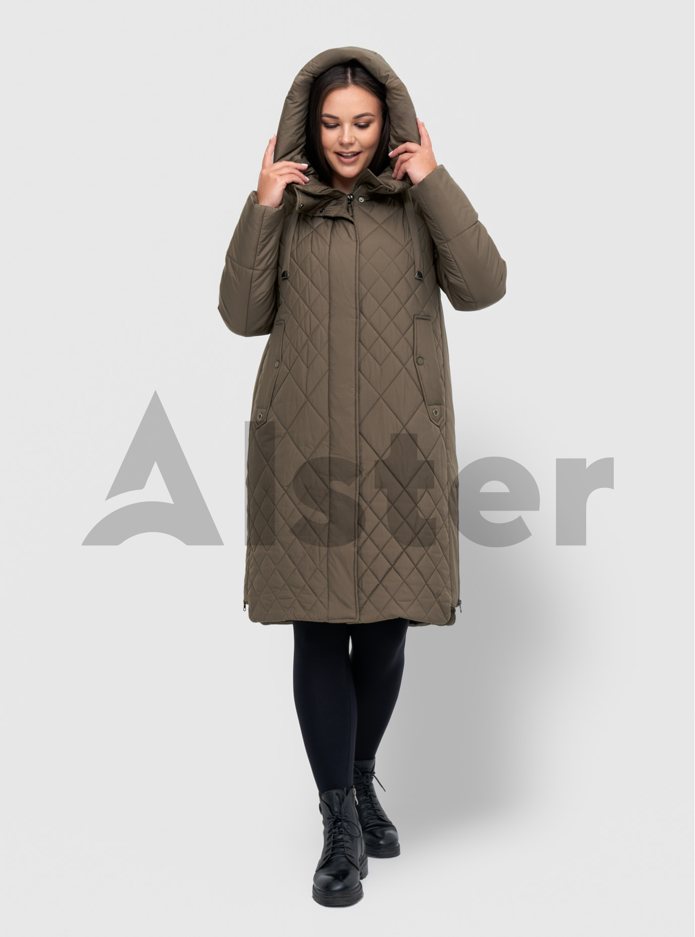 Зимнее пальто Caroles 3357 (большие размеры) Серо-коричневый 5XL (CAR3357-05): фото - Alster.ua
