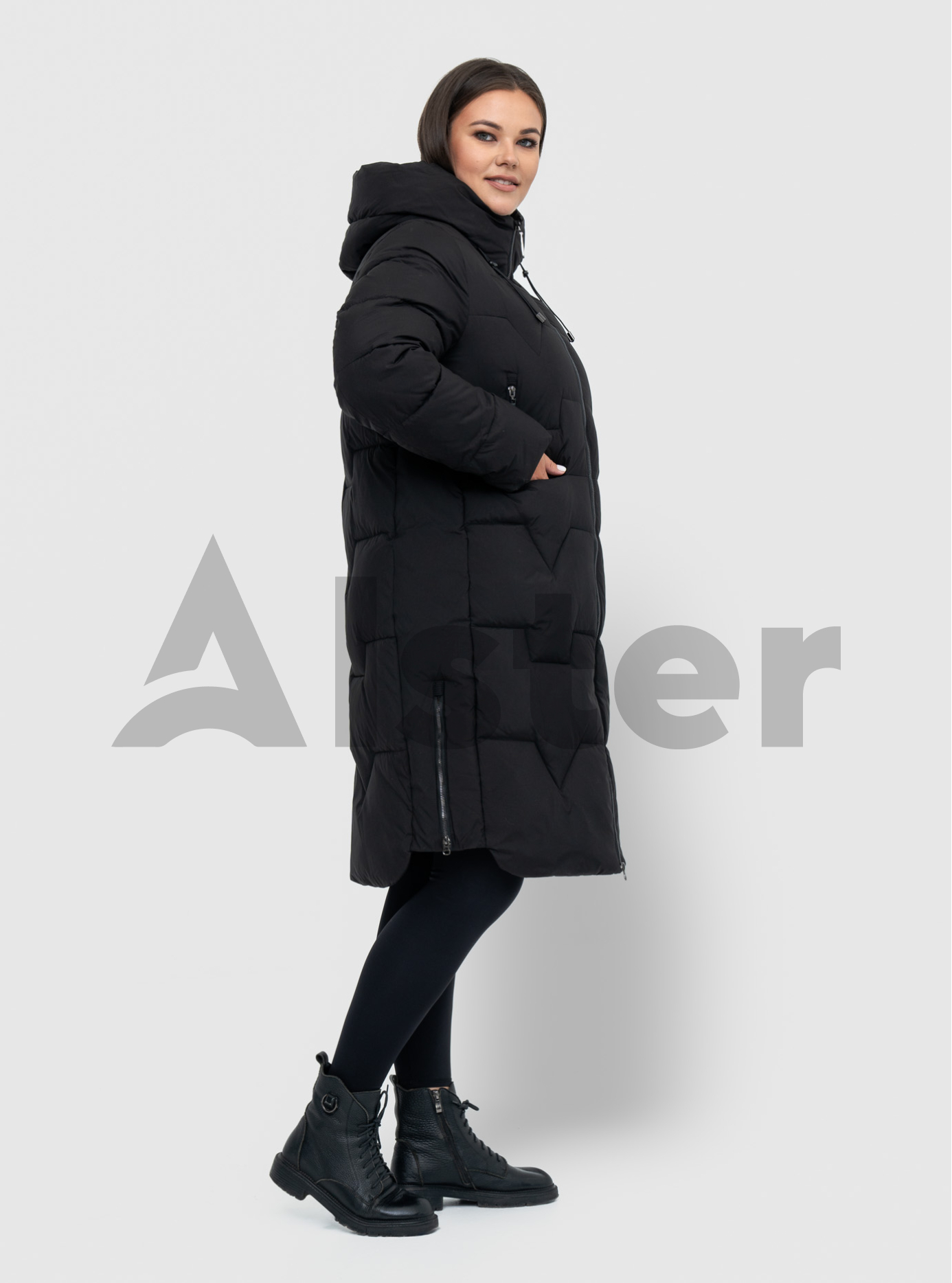 Зимнее пальто Caroles 516 (большие размеры) Чёрный 5XL (CAR516-12): фото - Alster.ua