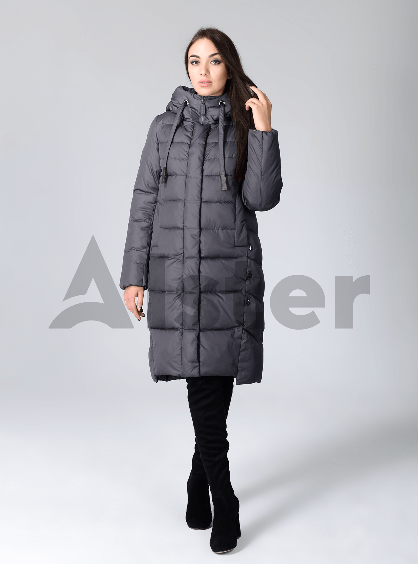 Куртка зимняя женская стёганная Чёрный S (02-CR170302): фото - Alster.ua