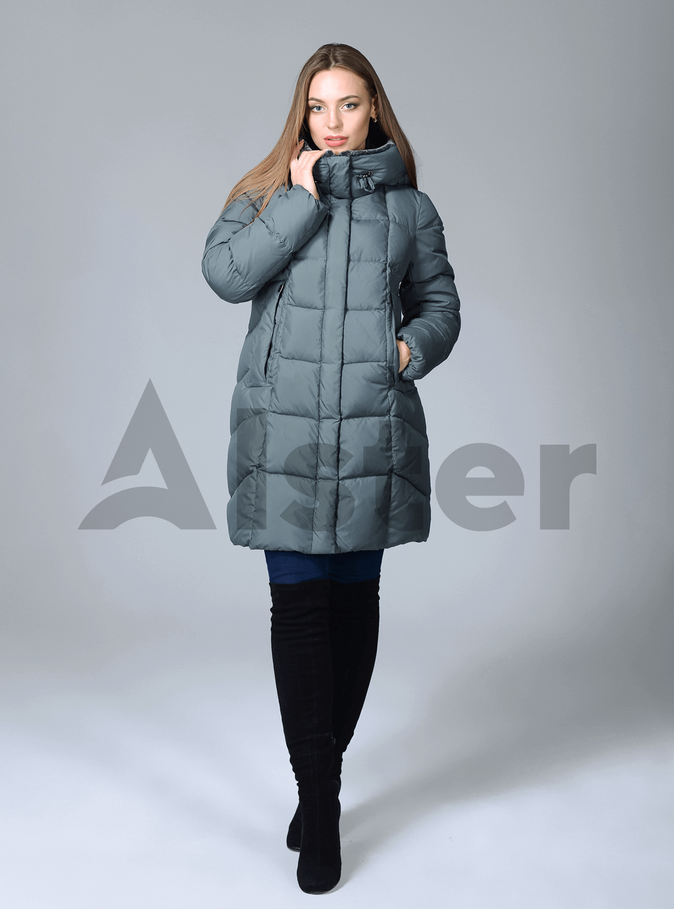 Куртка зимняя женская с мехом Чёрный S (02-CR170317): фото - Alster.ua