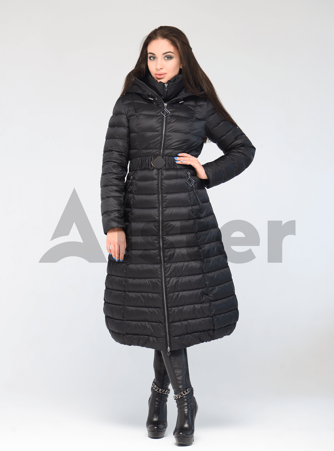 Куртка зимняя женская стильная Чёрный S (02-CR170319): фото - Alster.ua