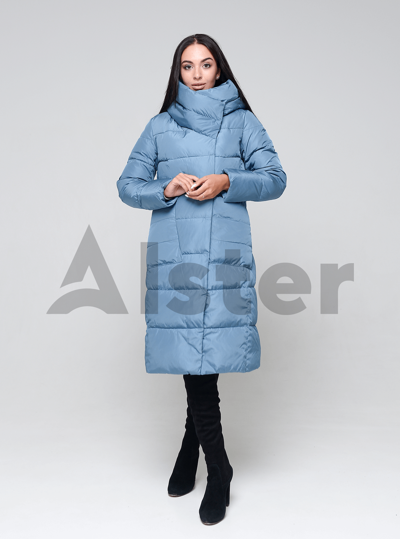 Классическая зимняя женская куртка Тёмно голубой L (02-190272): фото - Alster.ua