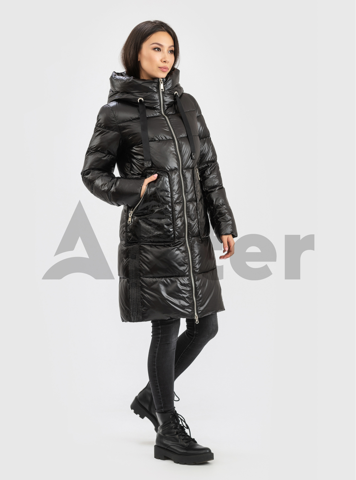 Женская зимняя куртка CLASNA Чёрный XL (21D8090CW-04): фото - Alster.ua