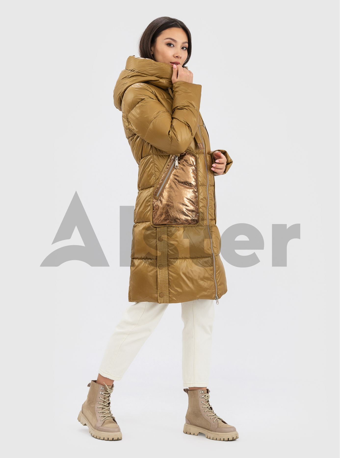 Женская зимняя куртка CLASNA Золото L (21D8090CW-18): фото - Alster.ua