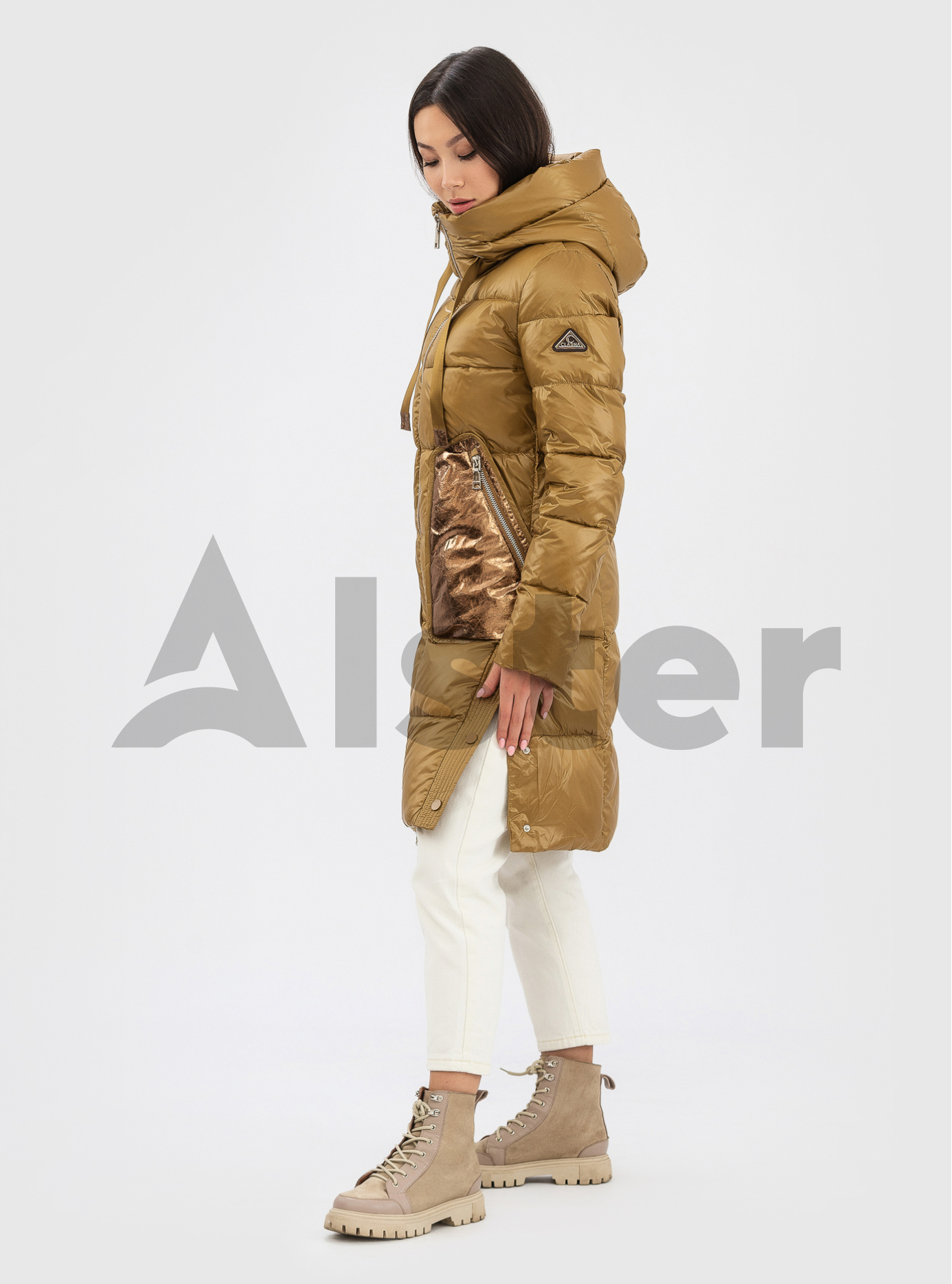 Женская зимняя куртка CLASNA Золото L (21D8090CW-18): фото - Alster.ua