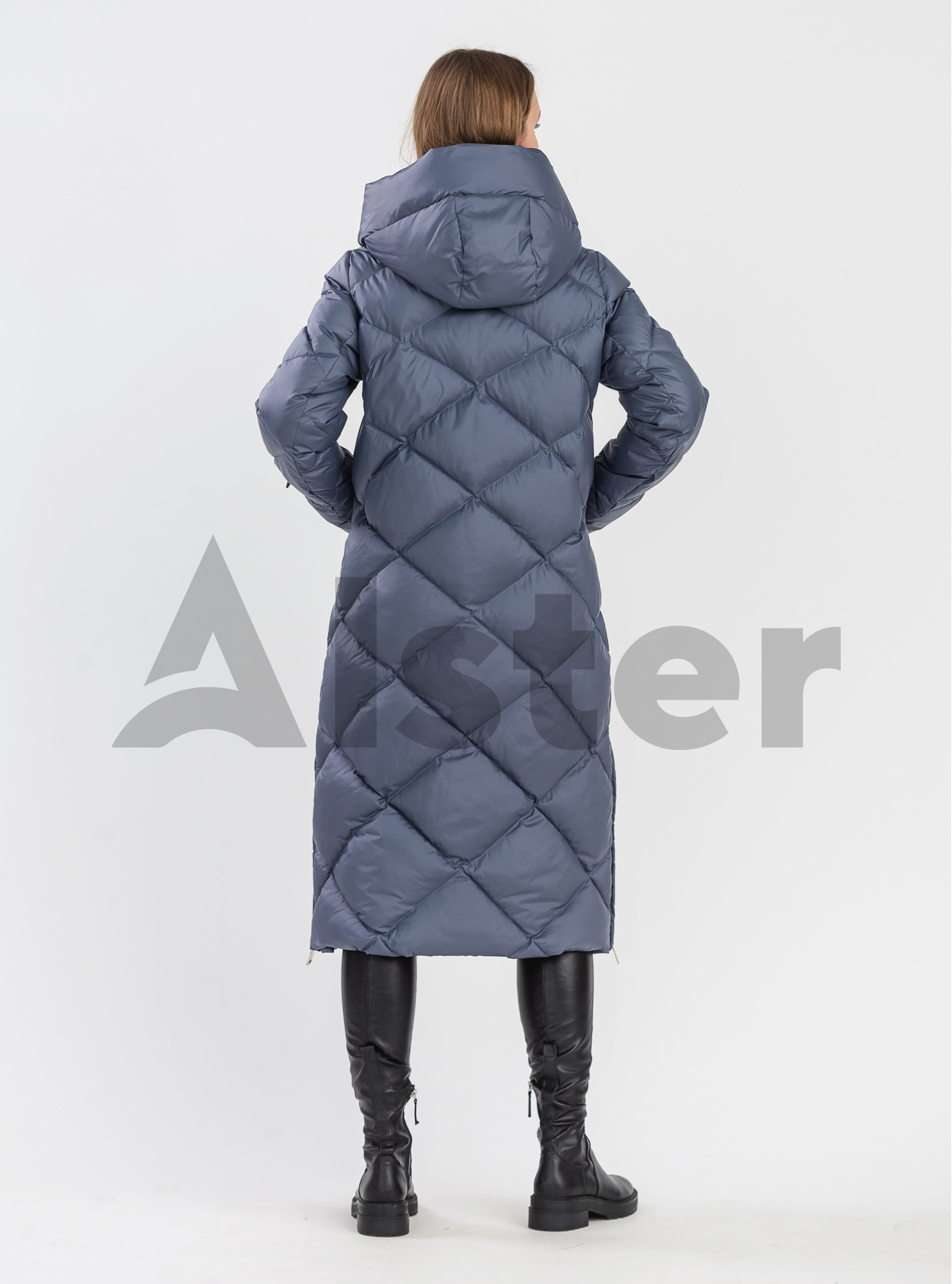 Зимний длинный пуховик Clasna 509 Джинс S (22D509CW-06): фото - Alster.ua